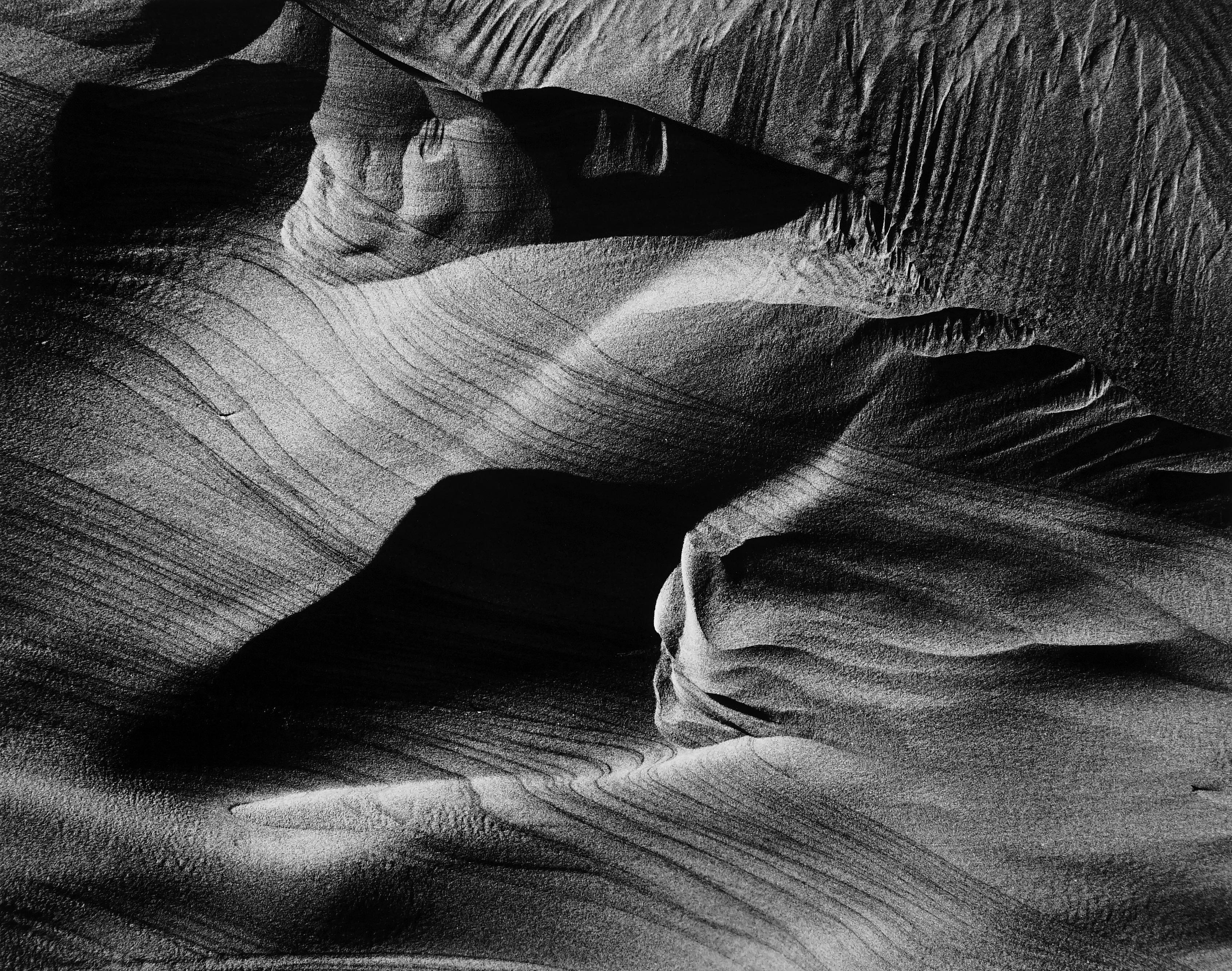 Brett Weston Black and White Photograph - Dunes, Baja California, 1968 (Printed 1968)