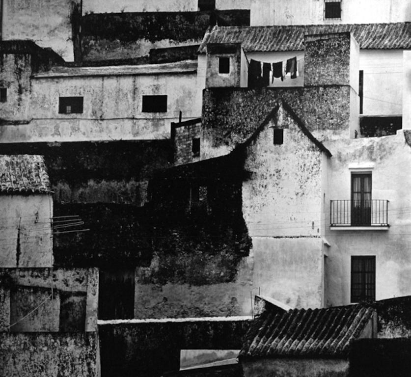 Brett Weston Abstract Photograph - Spanish Village, Black and White Architect Photograph, Spain, Rooftops