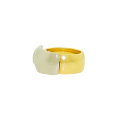 Bretterbauer Modernist Moving Diamonds 18k 750 and Platinum 950 Ring 22 Grams