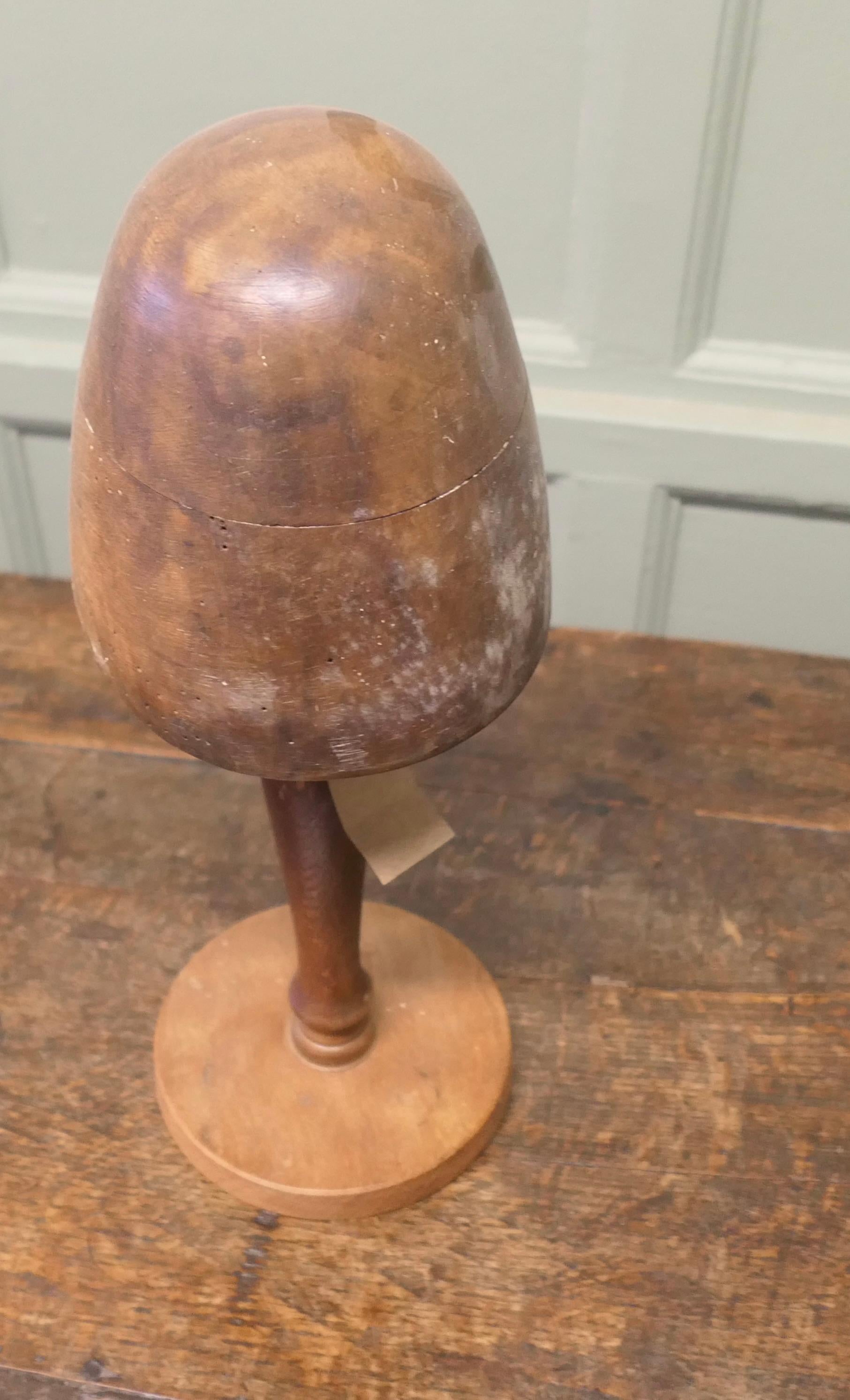 19th Century Bretton Oak and Walnut Milliners Hat Form For Sale
