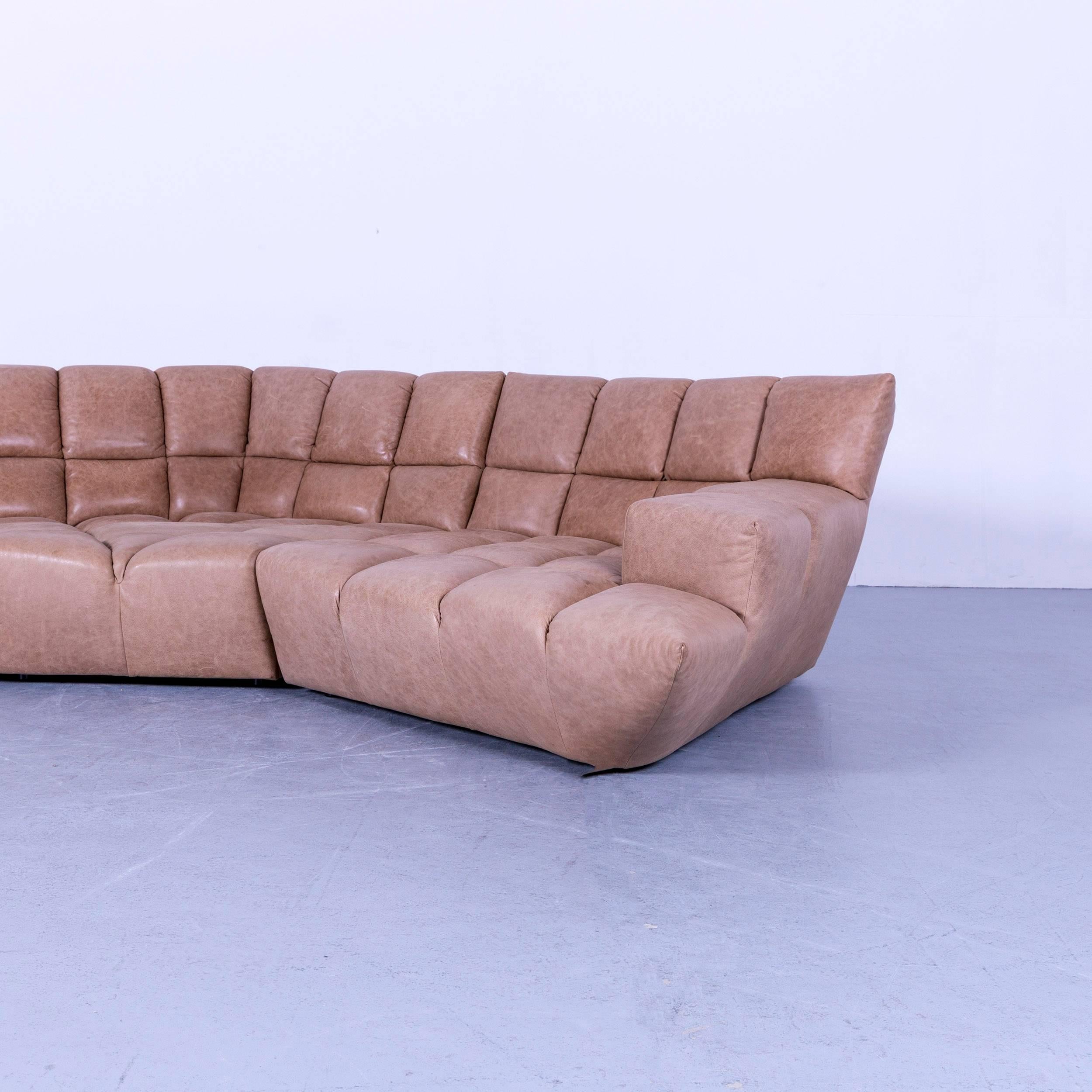 Bretz Cloud 7 Anilin Leather Designer Corner-Sofa Brown In Excellent Condition In Cologne, DE