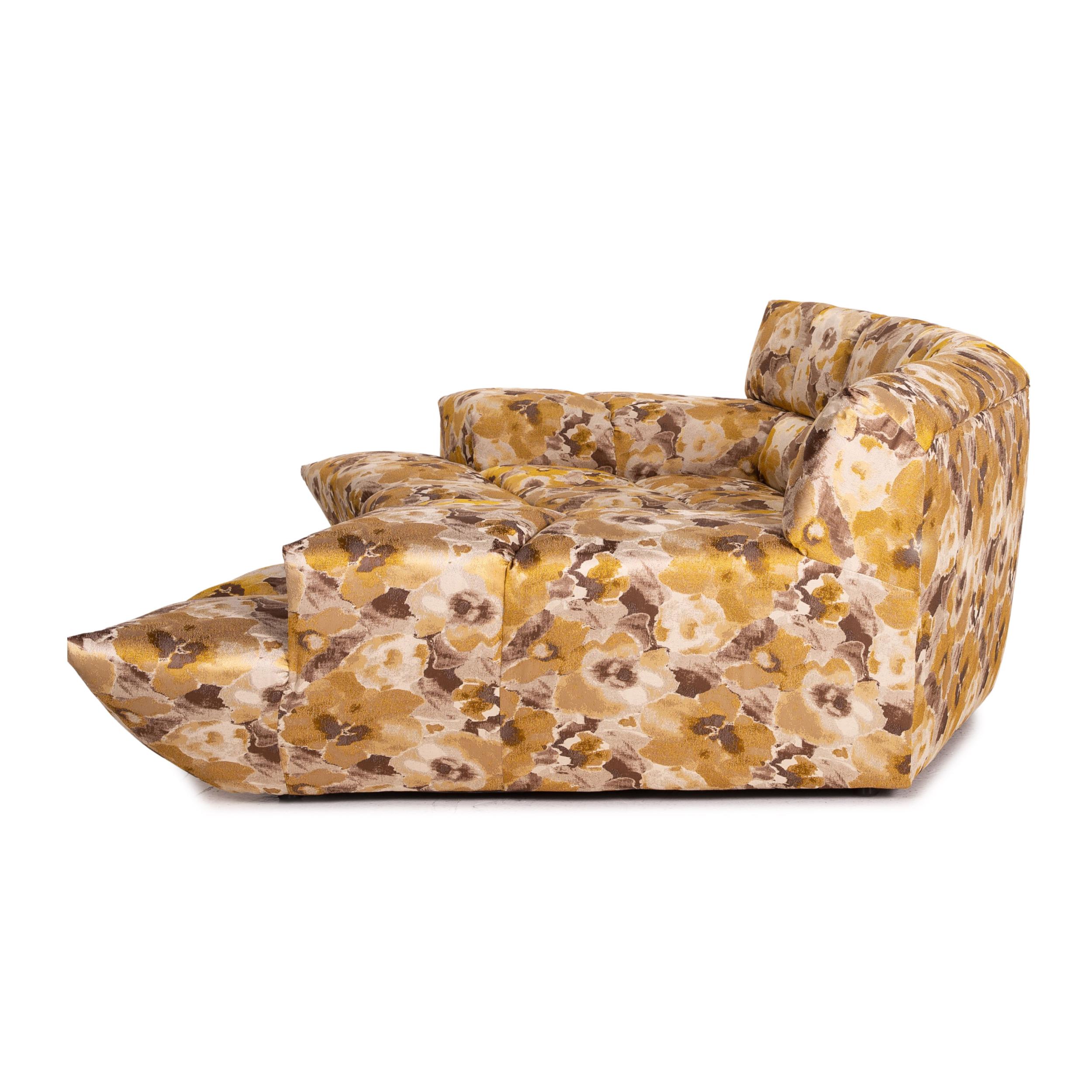 Bretz Cloud 7 Velvet Fabric Corner Sofa Yellow Gold Brown Sofa Couch Modular For Sale 2