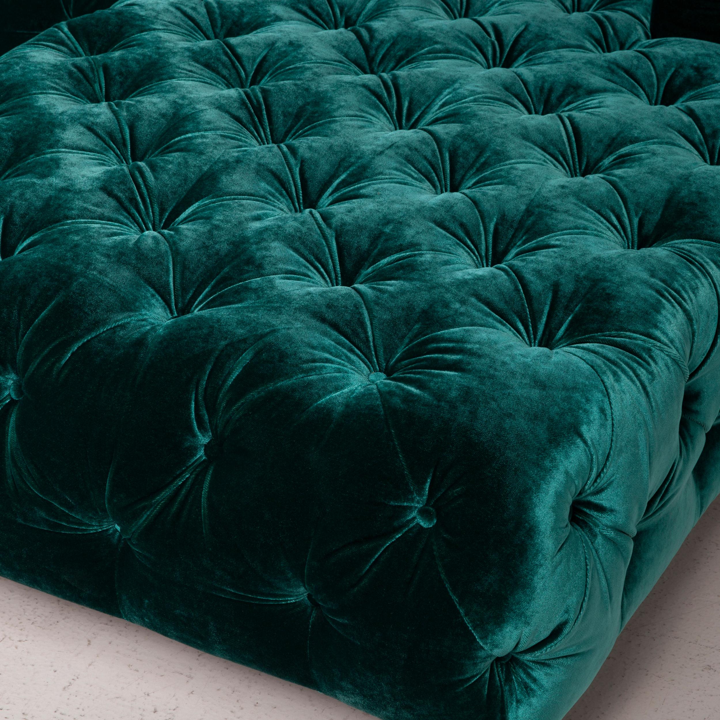 emerald green corner sofa