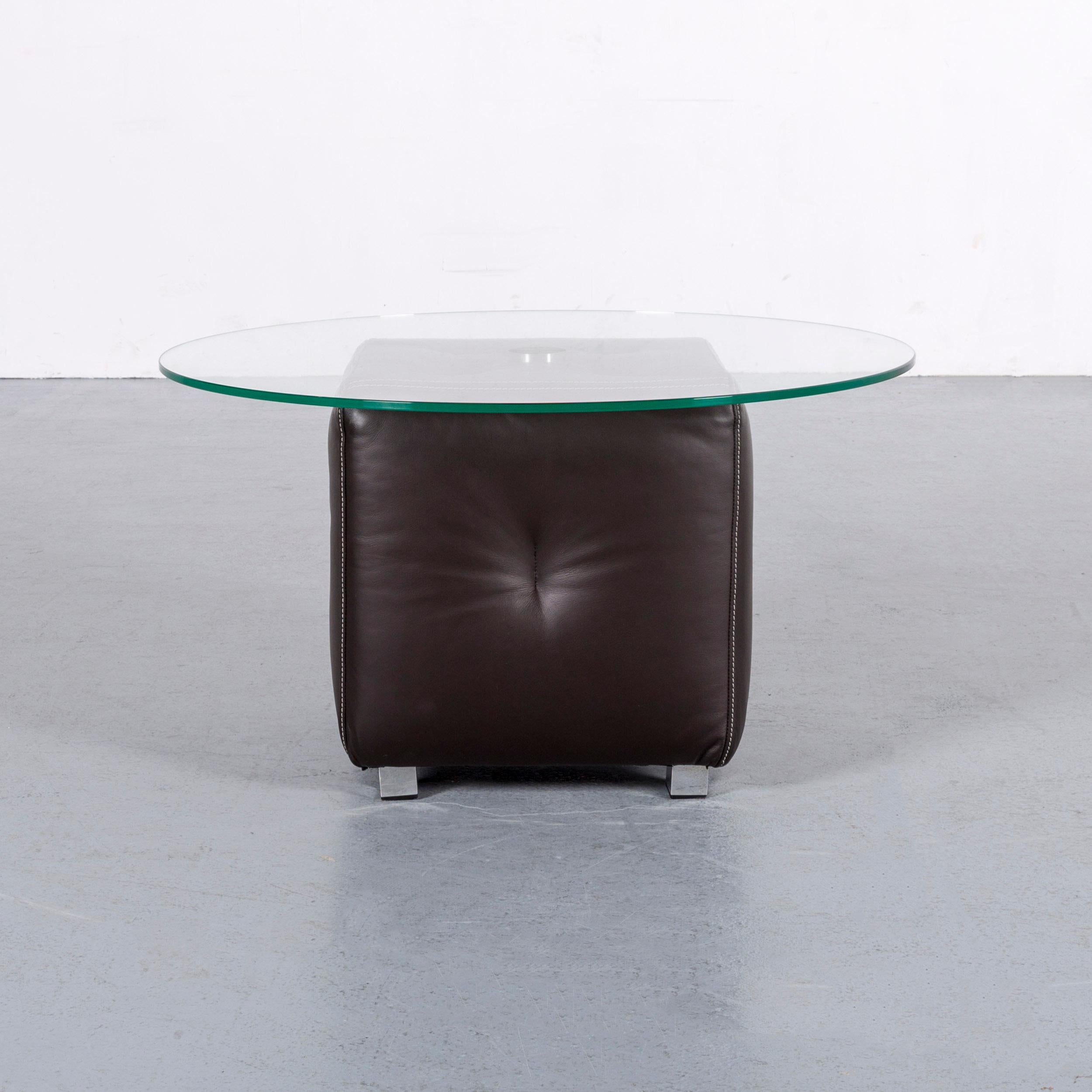 Bretz Don Corleone Leather Foot-Stool Brown Coffee-Table In Good Condition In Cologne, DE