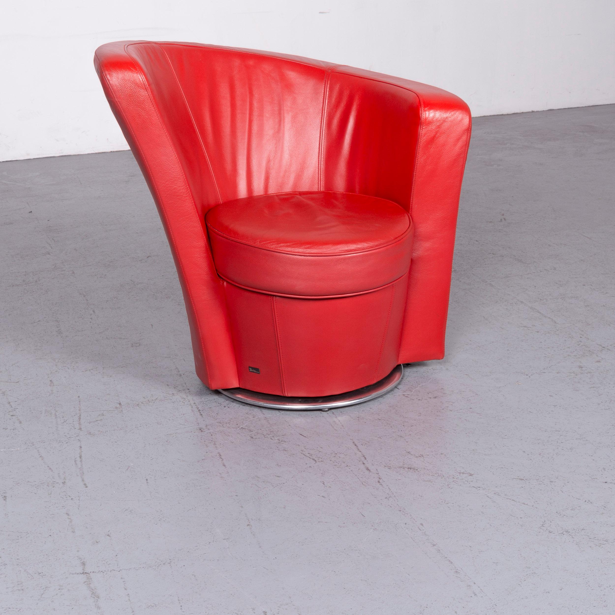 We bring to you a Bretz Eves Island leather armchair set red one-seat chair.














































































