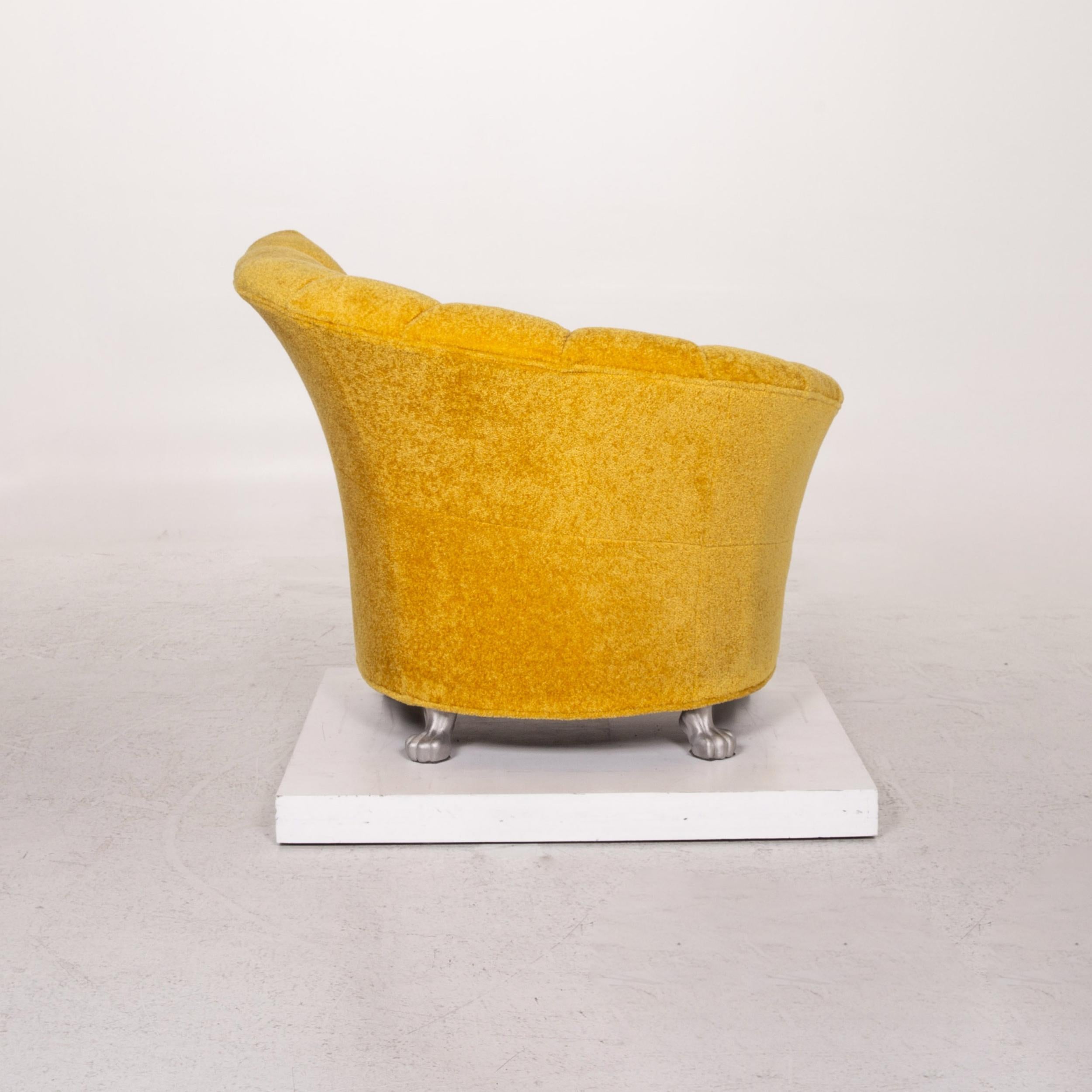 Bretz Fabric Armchair Yellow For Sale 2