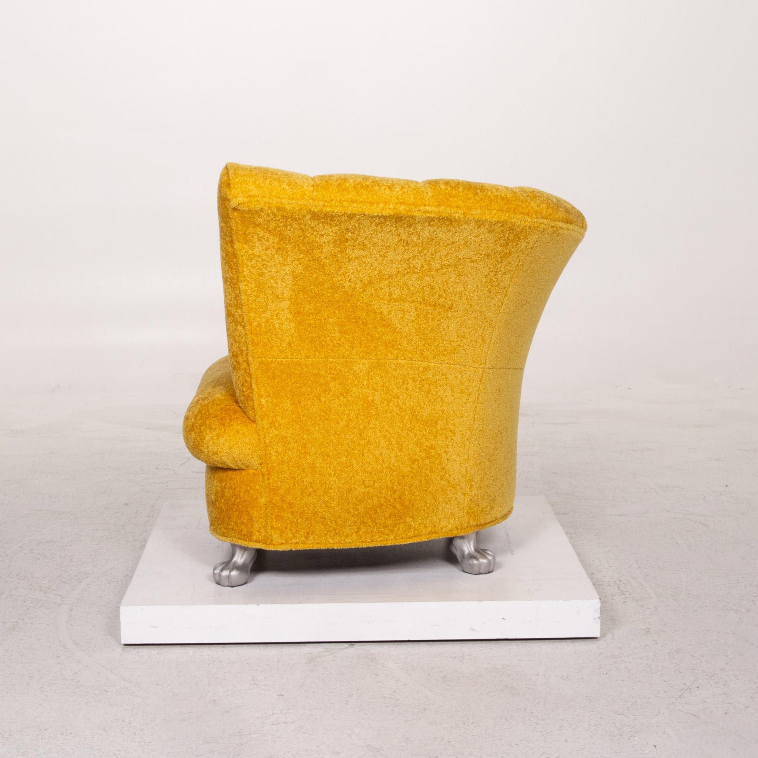 Bretz Fabric Armchair Yellow For Sale 3