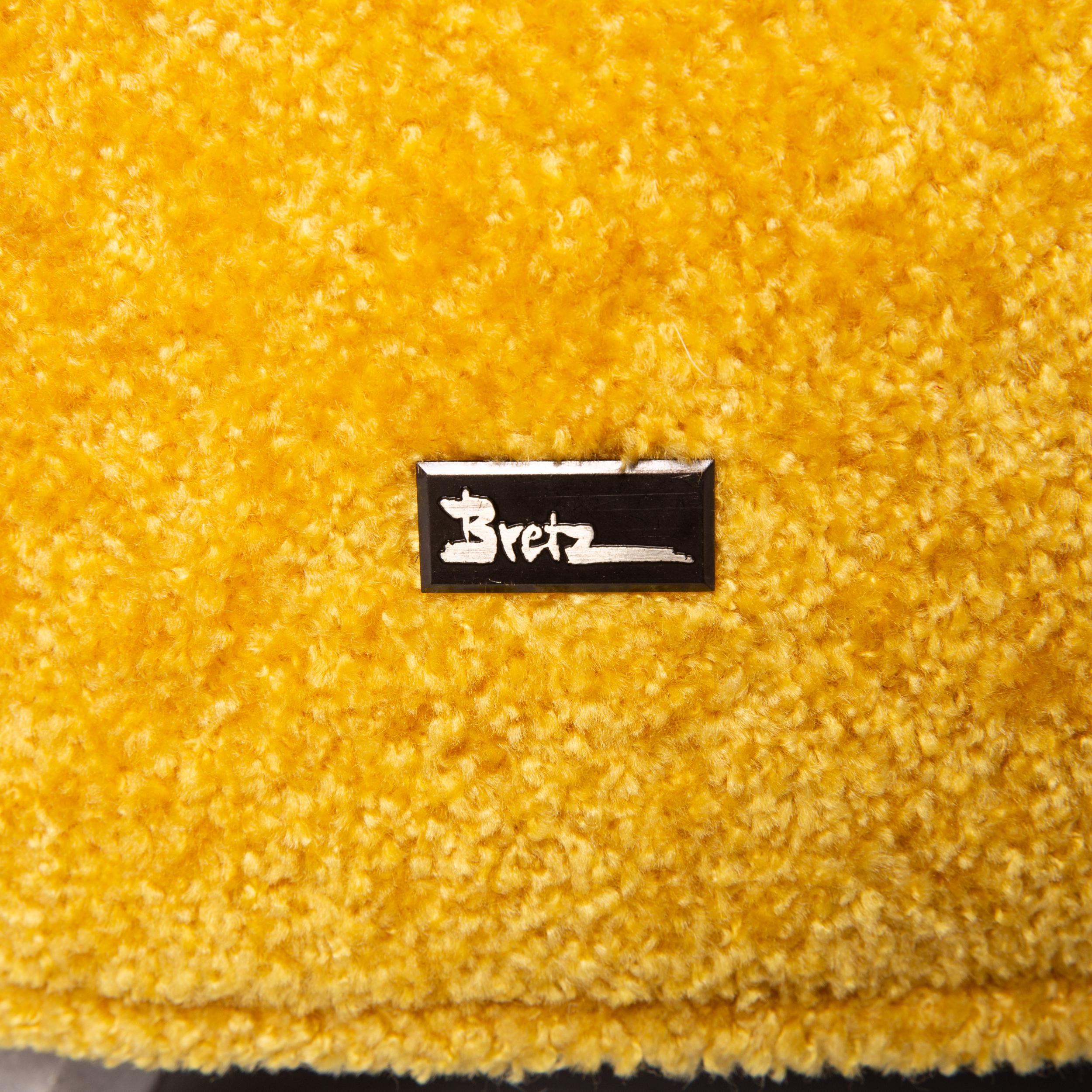 German Bretz Fabric Armchair Yellow For Sale