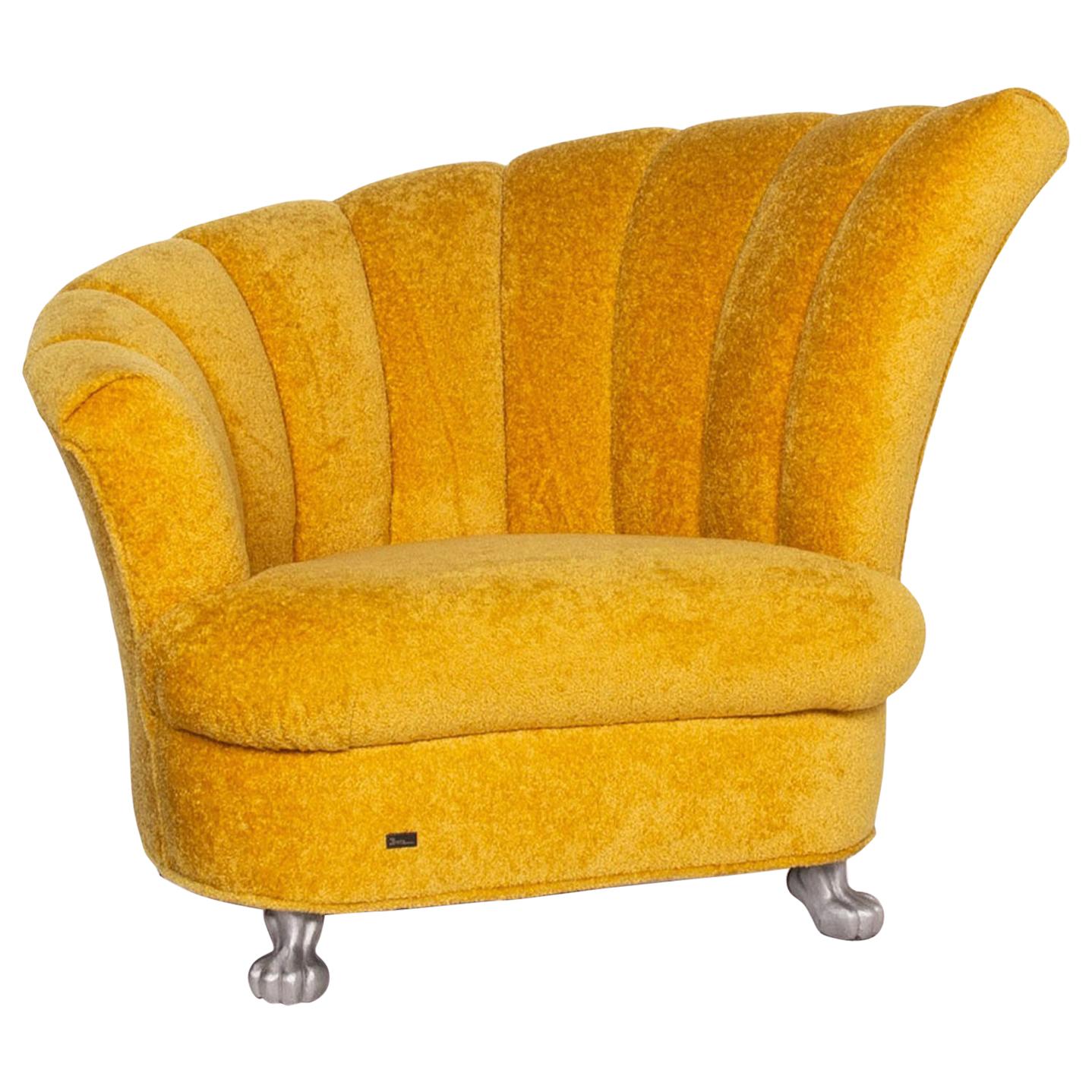 Bretz Fabric Armchair Yellow For Sale