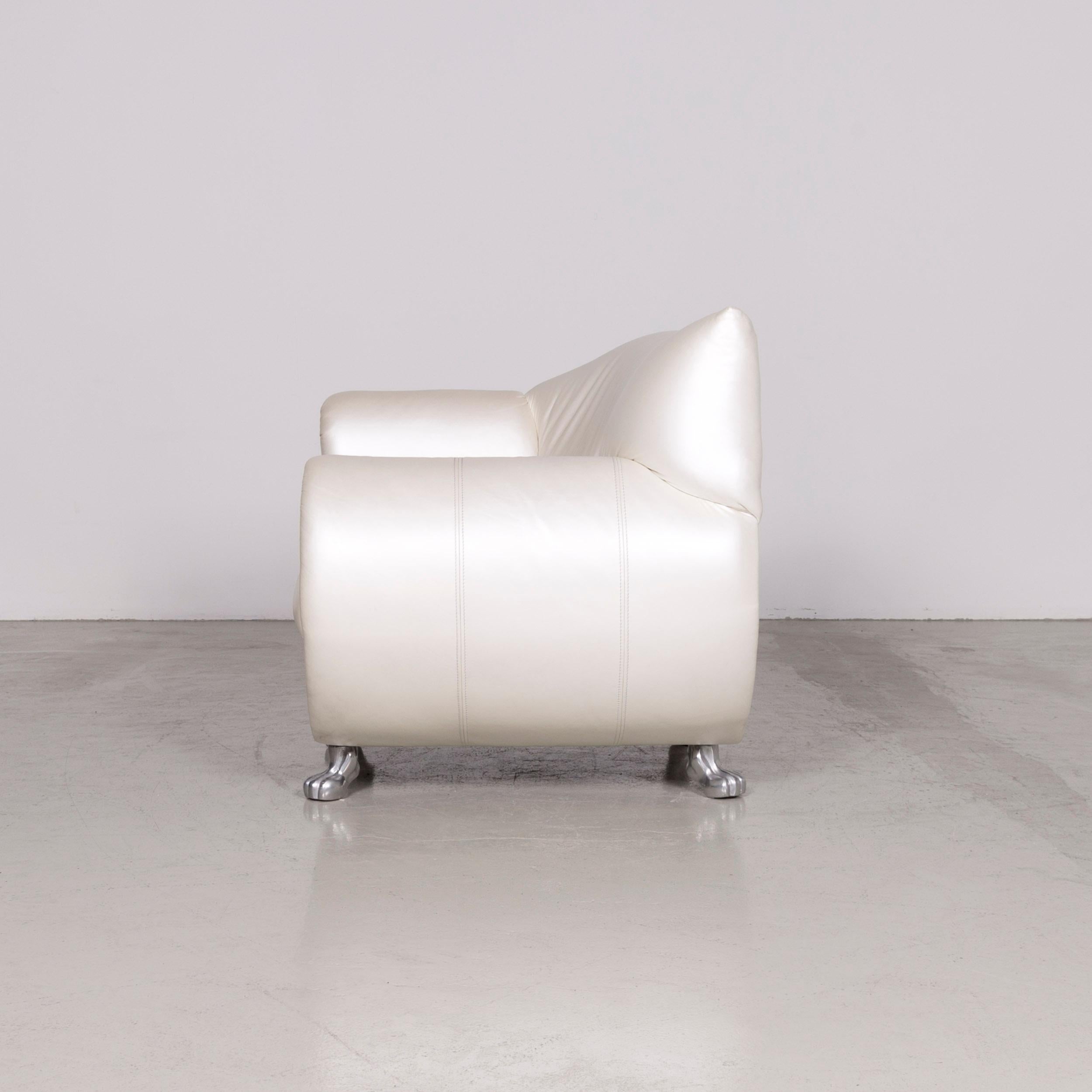 Bretz Gaudi Designer Leather Armchair White For Sale 3