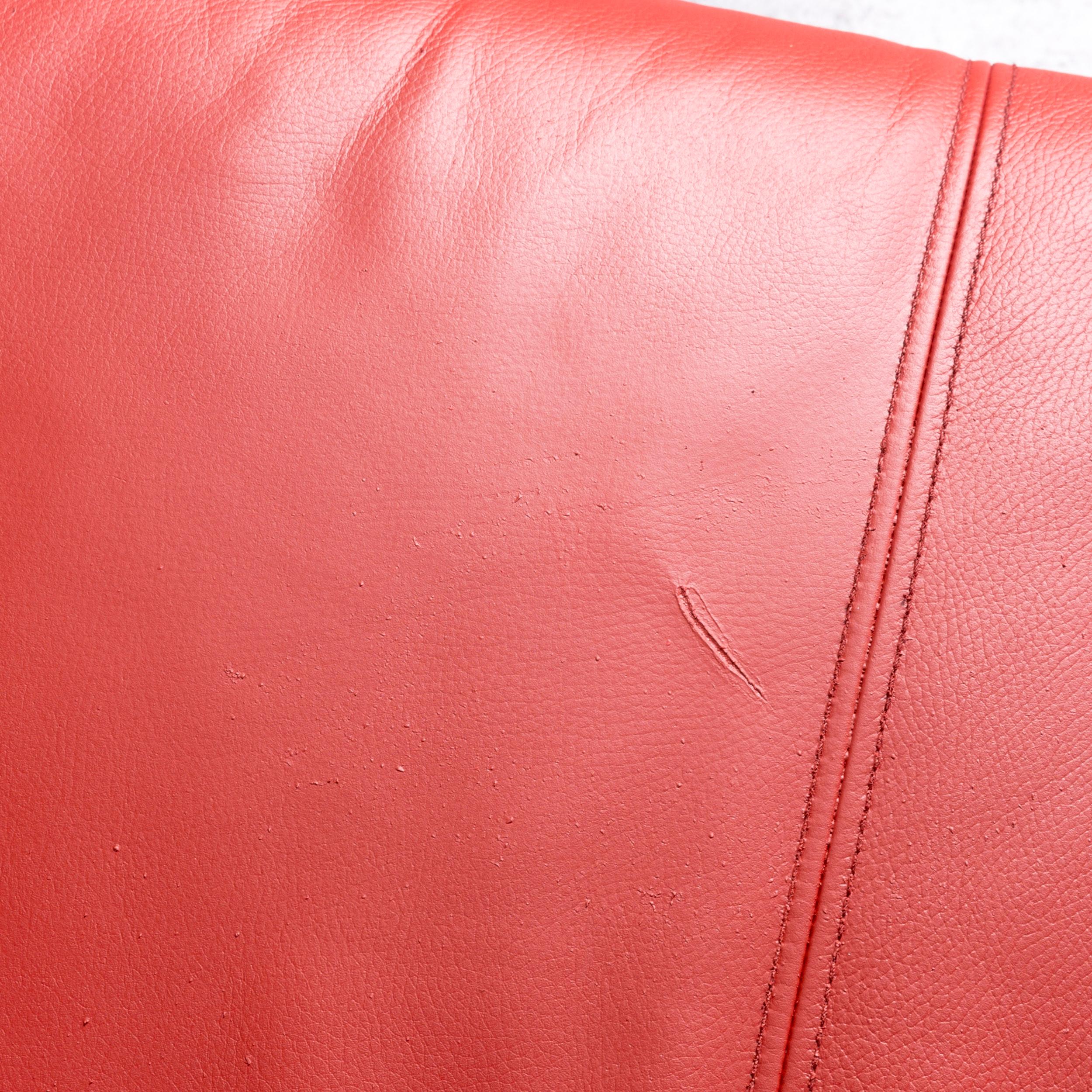 Bretz Gaudi Designer Leather Sofa Set Red Three-Seat Couch For Sale 13