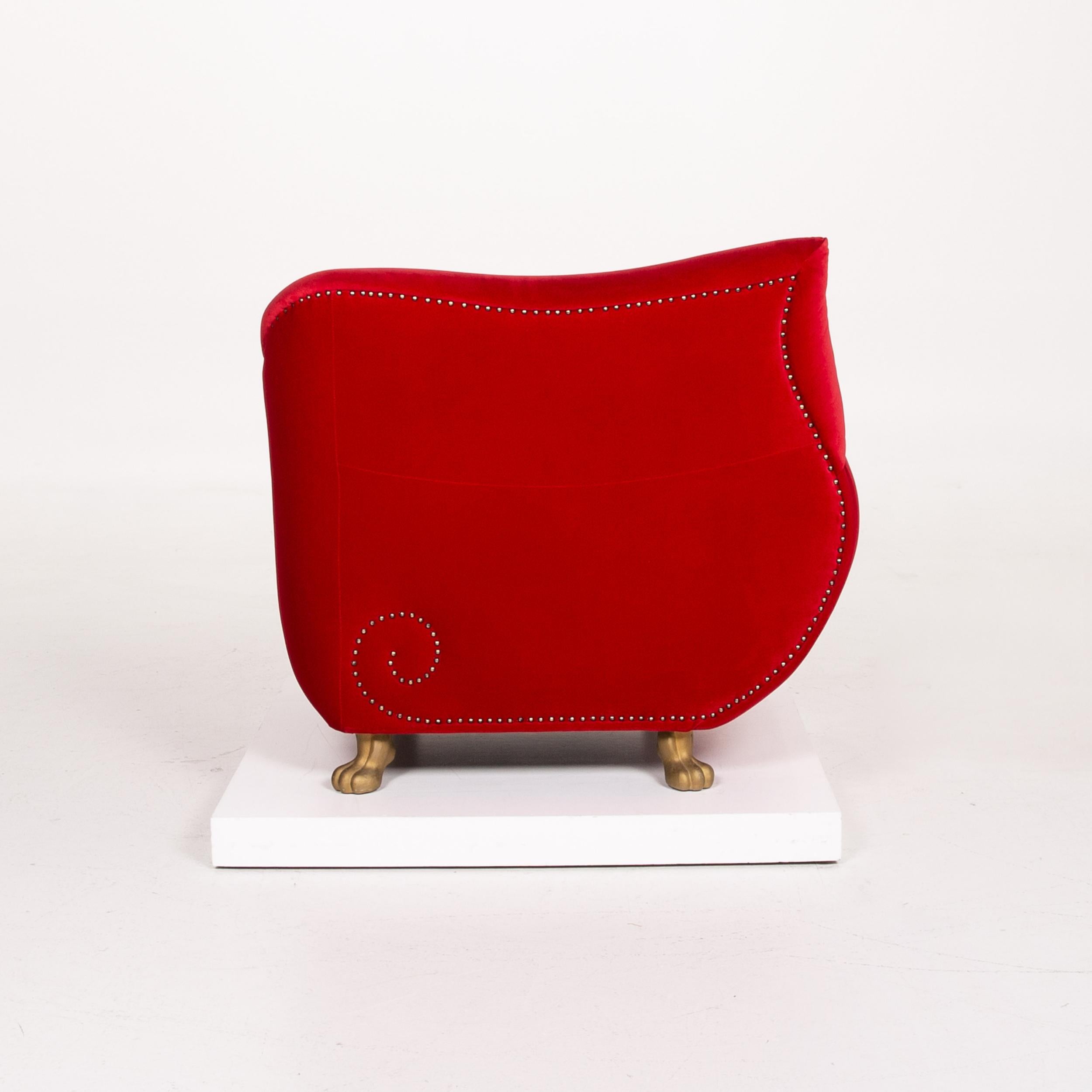 Bretz Gaudi Fabric Armchair Red For Sale 5