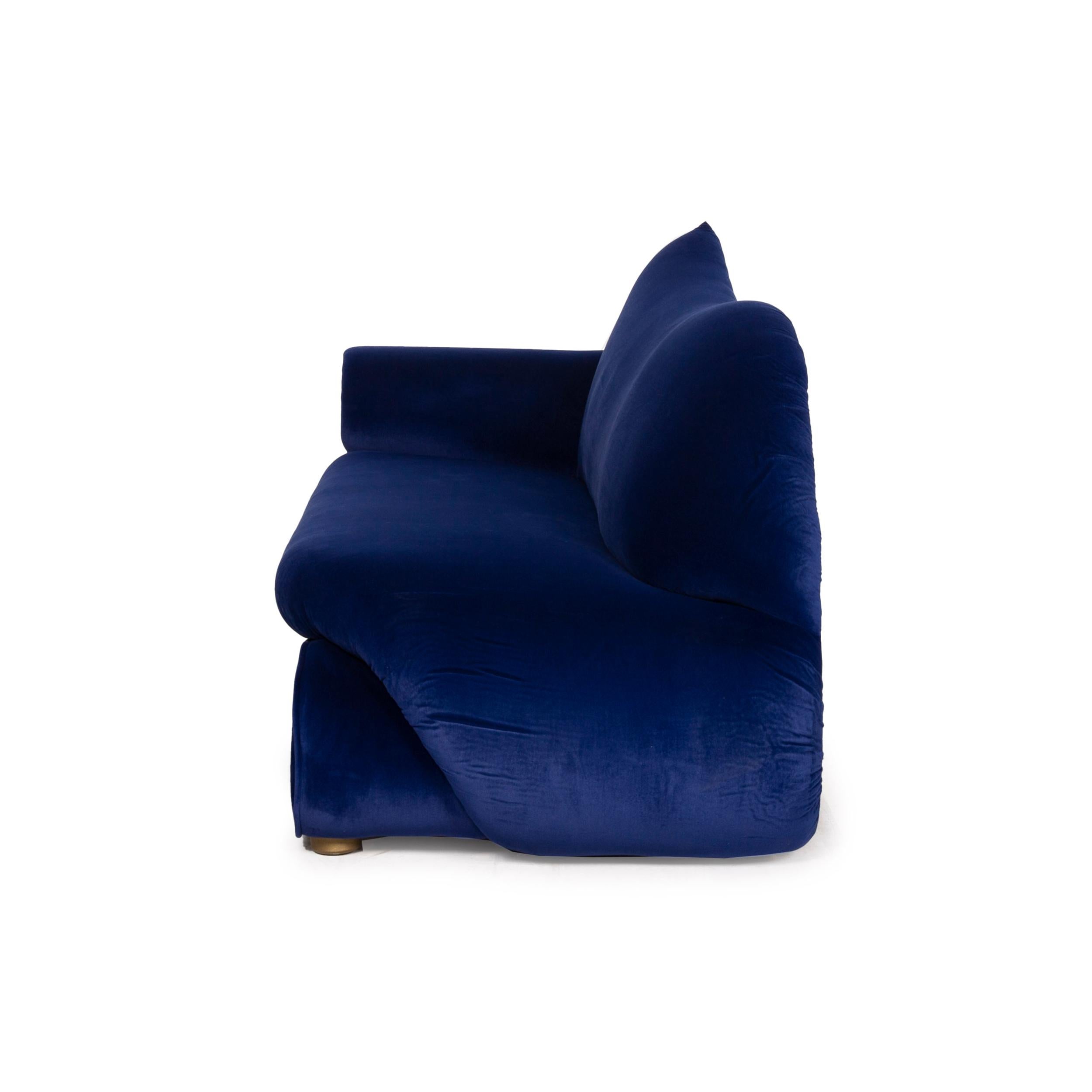 Bretz Gaudi fabric sofa blue velvet 2