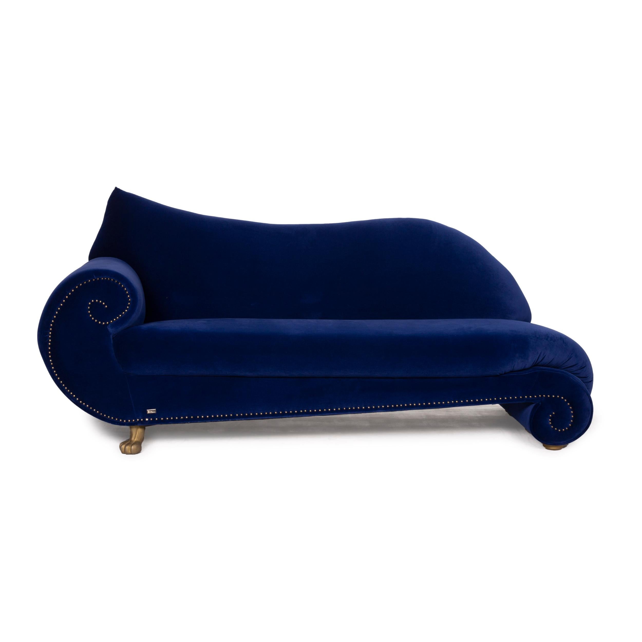 Contemporary Bretz Gaudi fabric sofa blue velvet