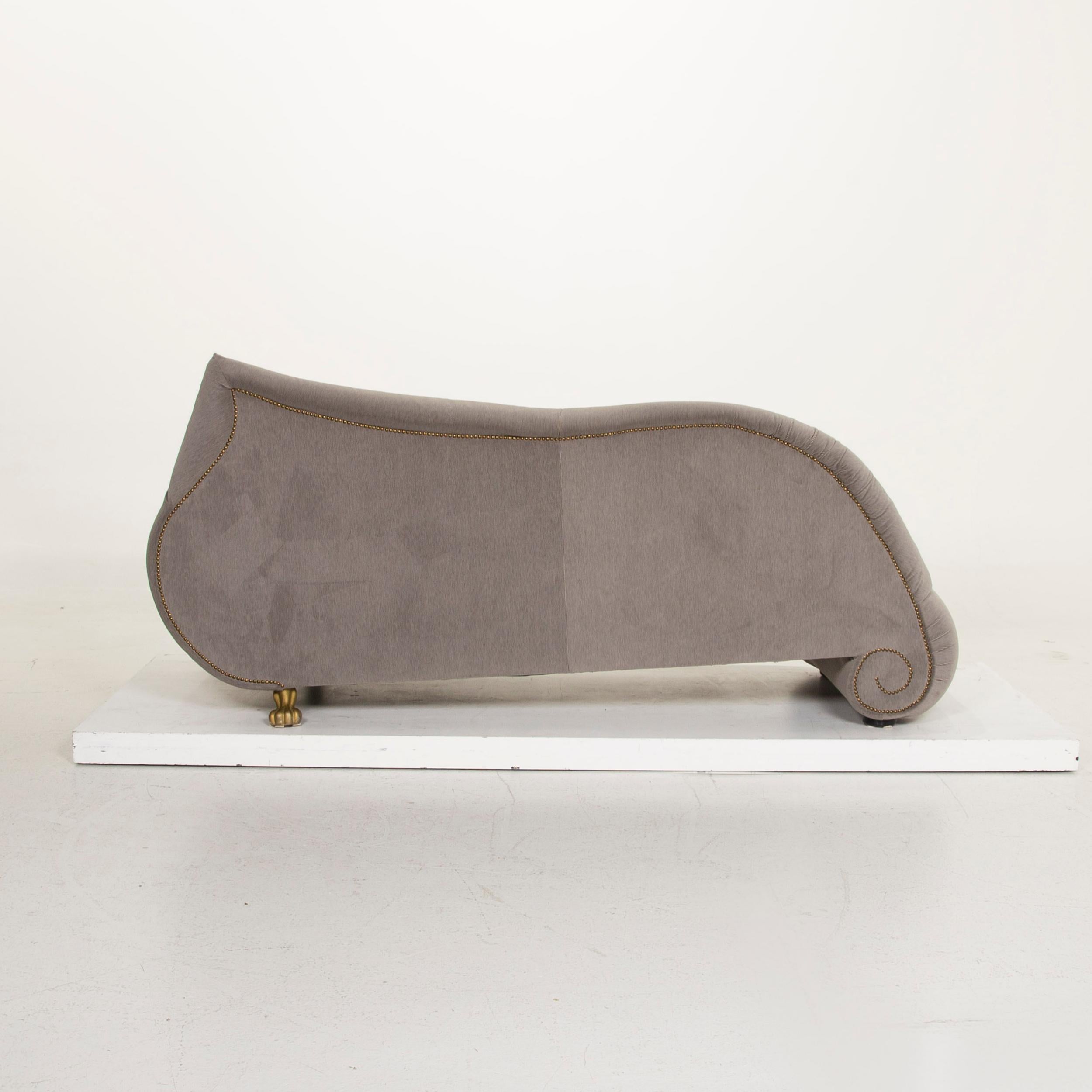 Bretz Gaudi Fabric Sofa Gray Three-Seat Velvet 4