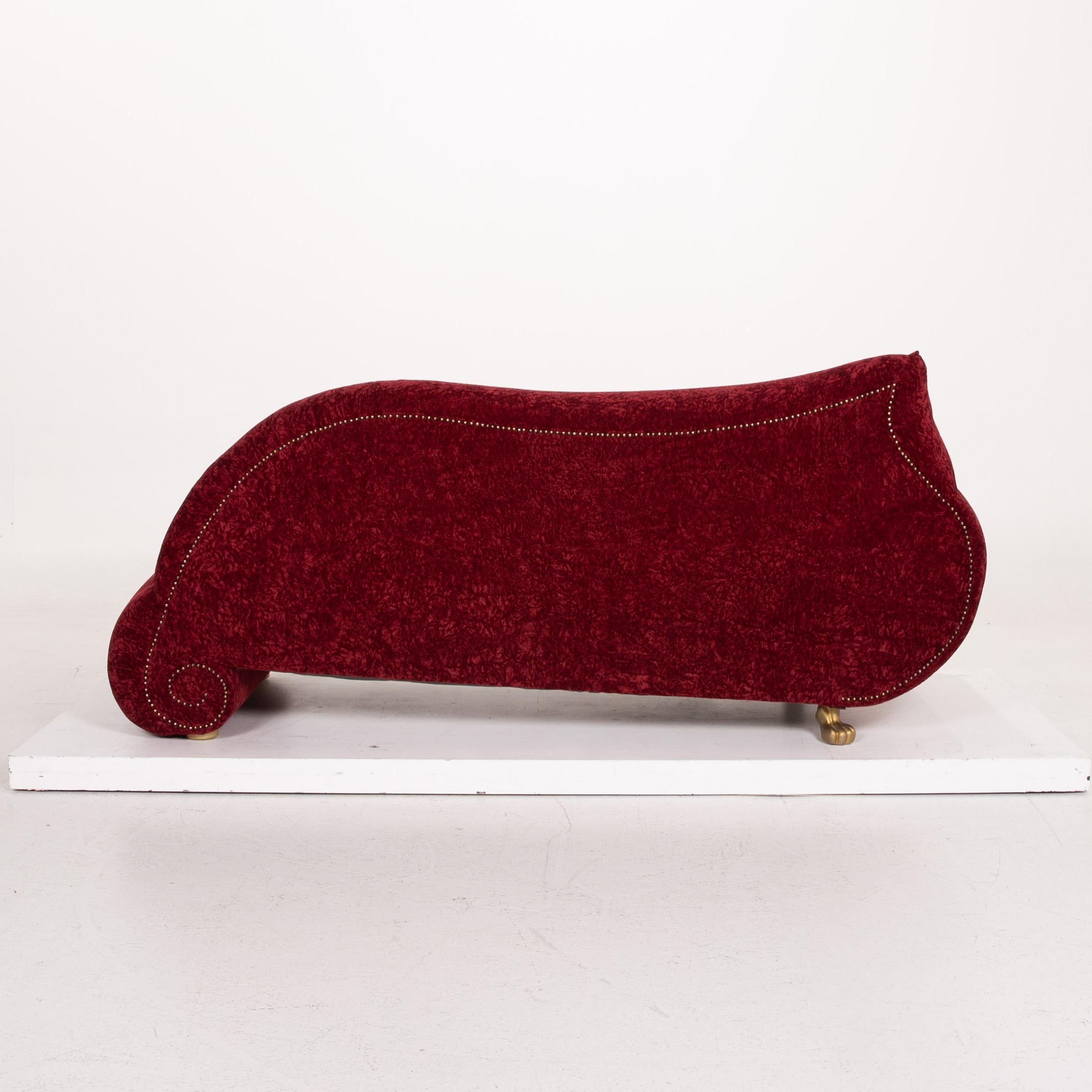 Bretz Gaudi Fabric Sofa Red Three-Seat Incl. Cushion For Sale 5