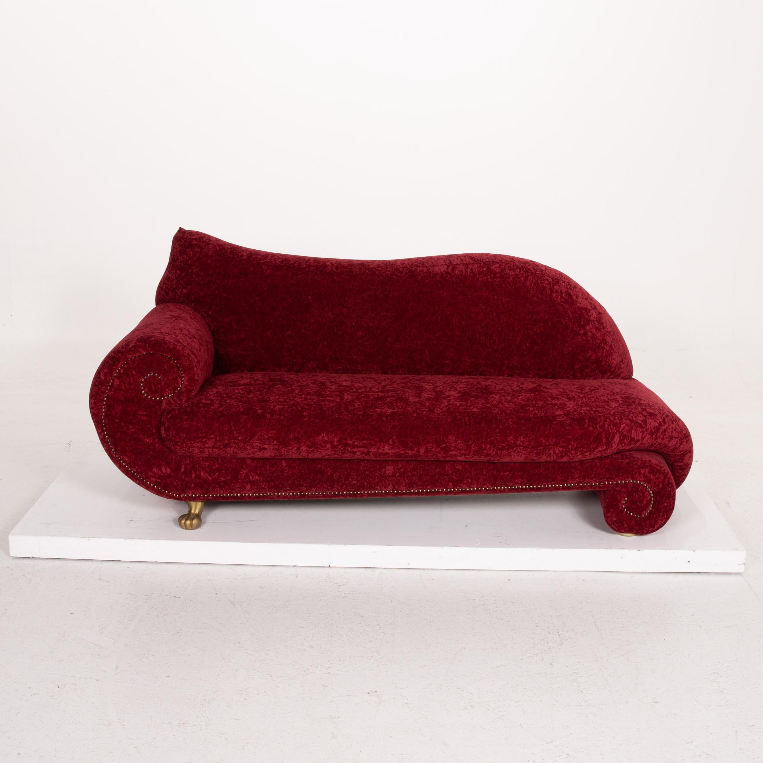 Bretz Gaudi Fabric Sofa Red Three-Seat Incl. Cushion For Sale 3