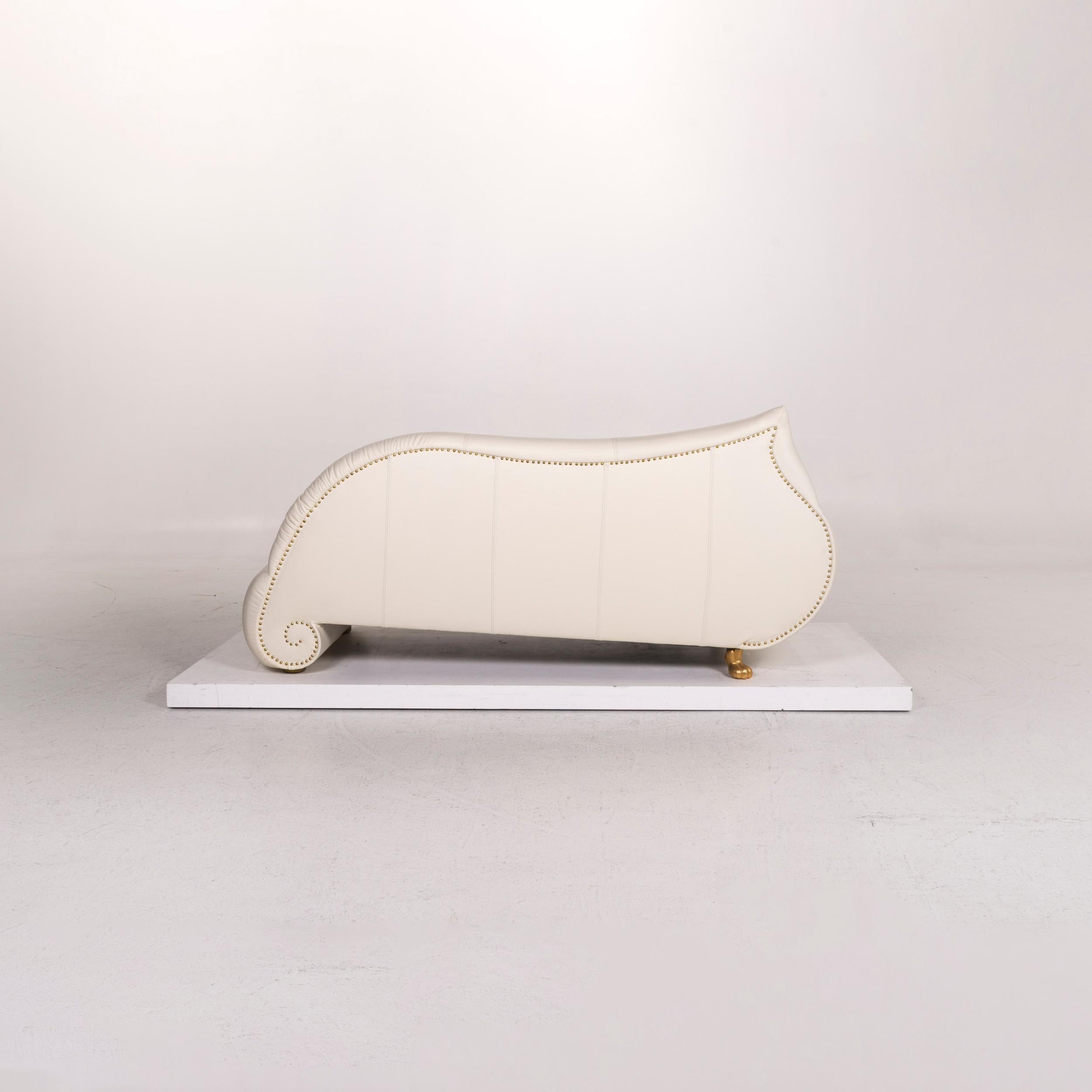 Bretz Gaudi Leather Sofa Cream Three-Seat Couch 2