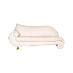 Bretz Gaudi Leather Sofa Cream Three-Seat Couch