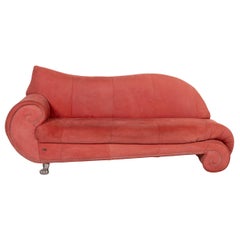 Bretz Gaudi Leather Sofa Orange Two-Seater Nubuck Leather