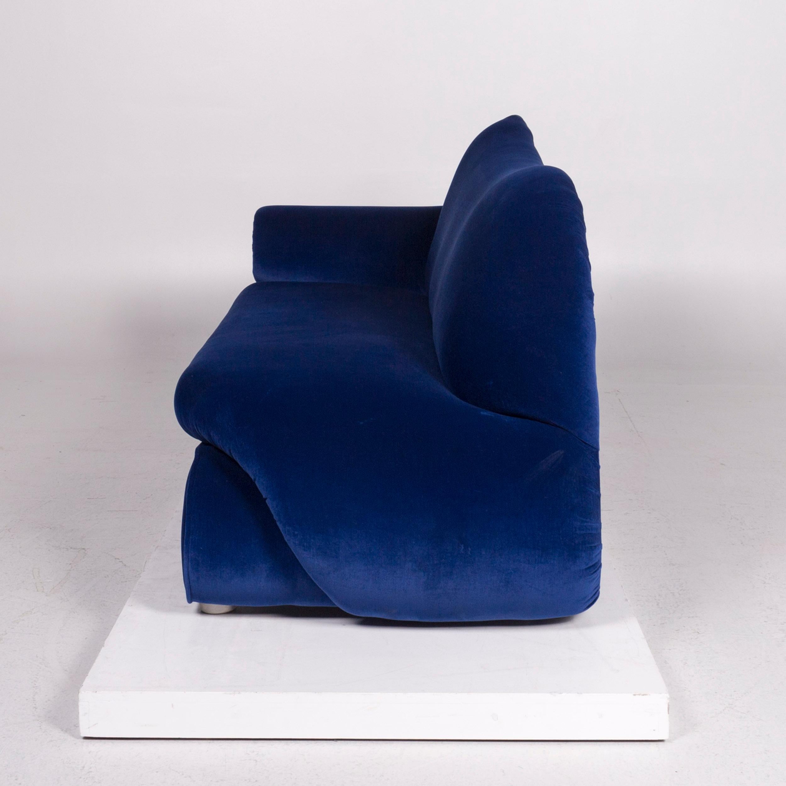 Fabric Bretz Gaudi Velvet Sofa Blue
