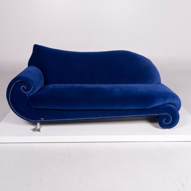 Bretz Gaudi Velvet Sofa Blue at 1stDibs