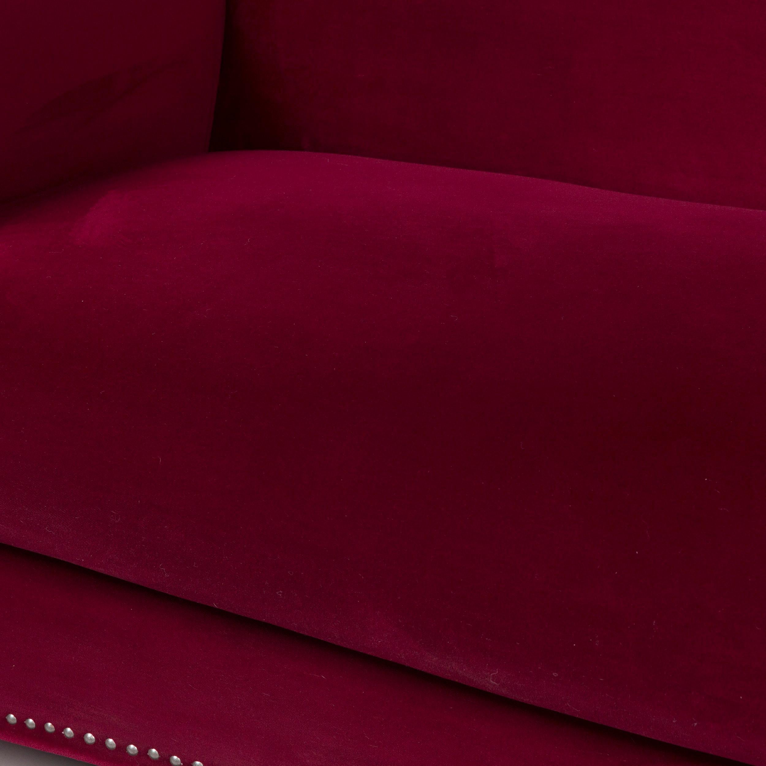 Bretz Gaudi Samt Sofa Rosa Zweisitzer (Moderne)