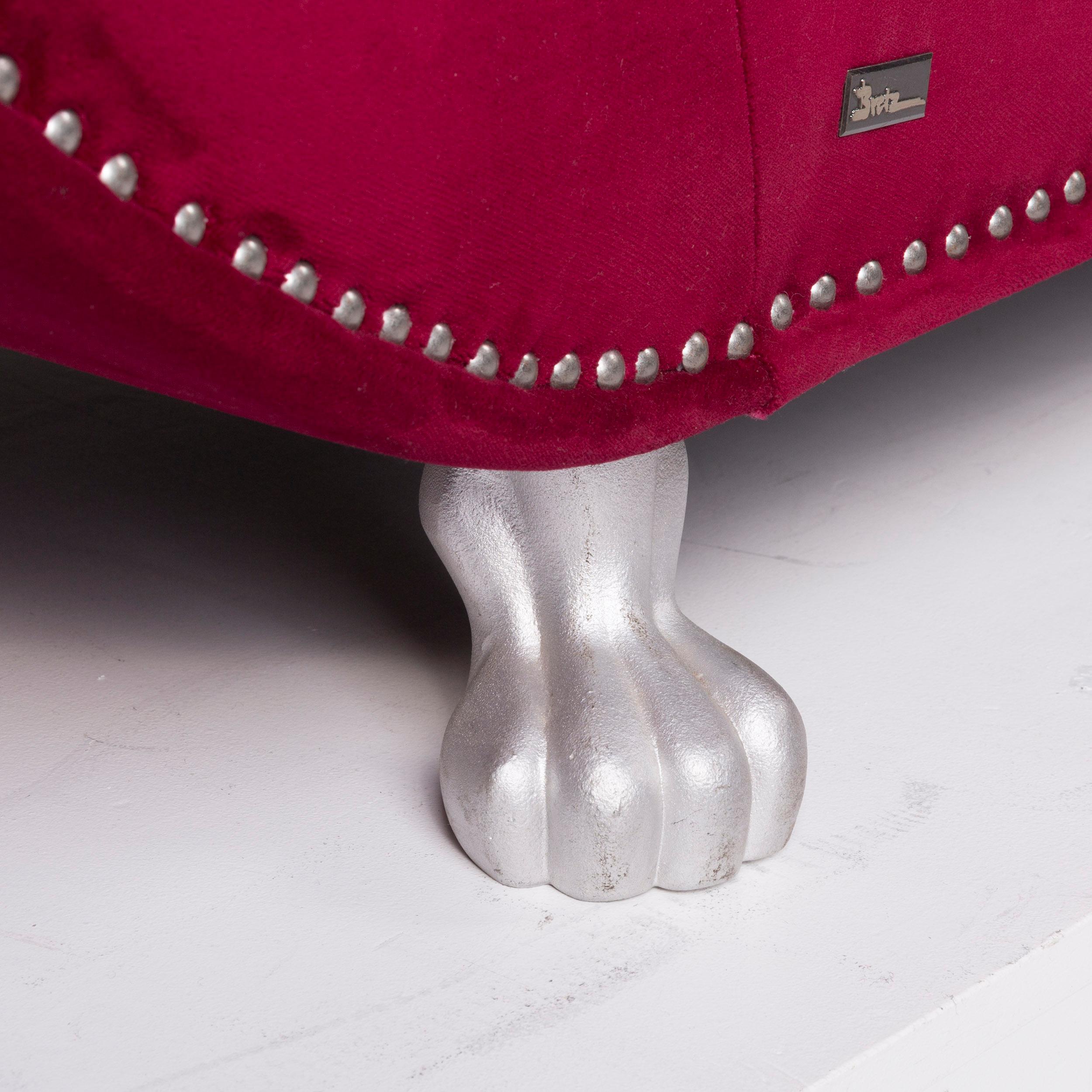 Bretz Gaudi Samt Sofa Rosa Zweisitzer (21. Jahrhundert und zeitgenössisch)