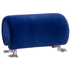 Bretz Gaudi Velvet Stool Blue