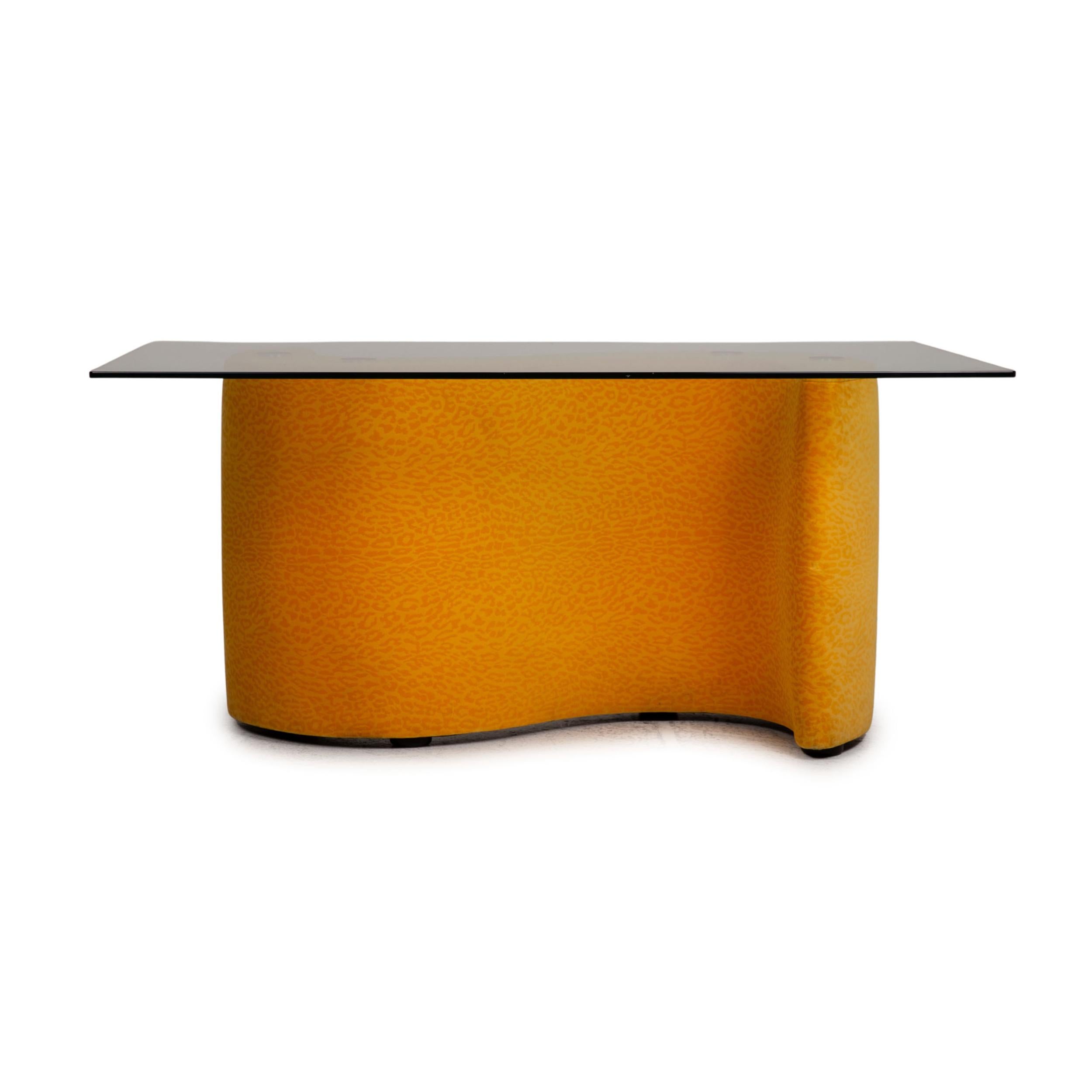 Bretz Glass Coffee Table Yellow For Sale 2