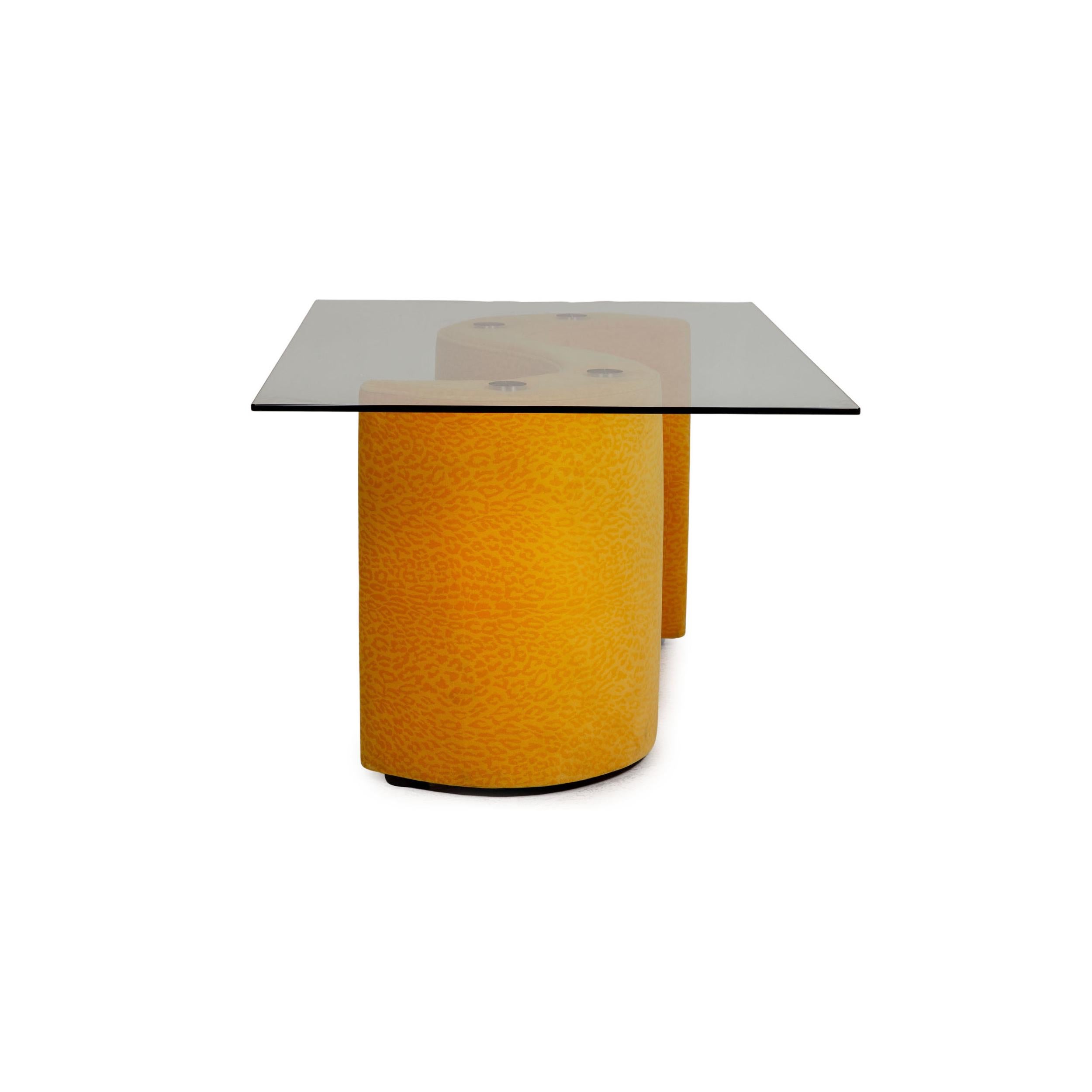 Bretz Glass Coffee Table Yellow For Sale 3