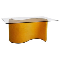 Bretz Glass Coffee Table Yellow