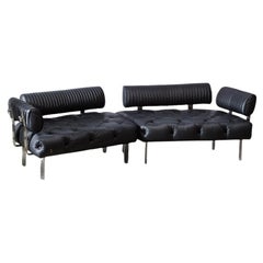 Bretz Highland Black Leather Sofa Set Germany