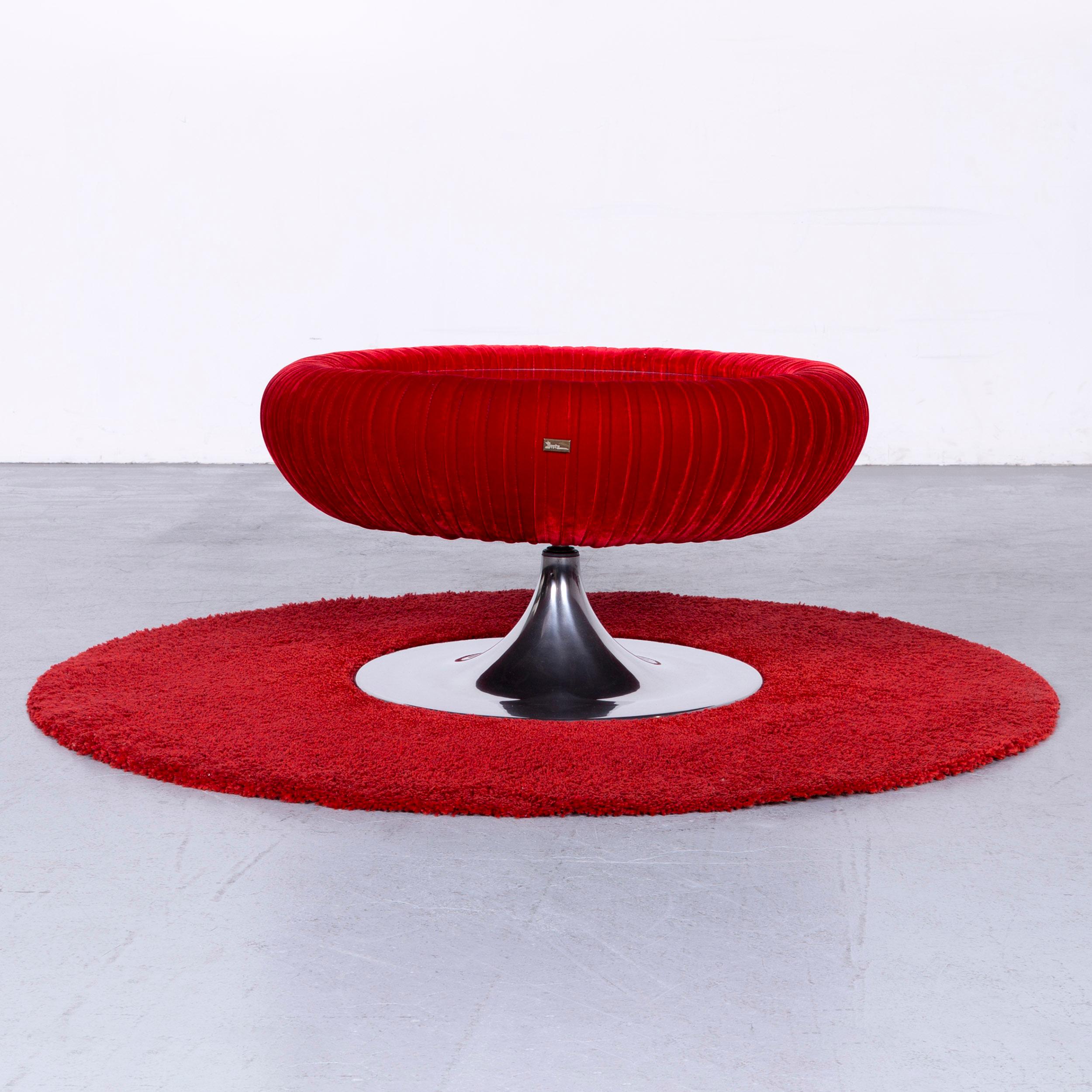 Bretz Highland Designer Fabric Sofa Footstool Set Red Corner Sofa Couch For Sale 10