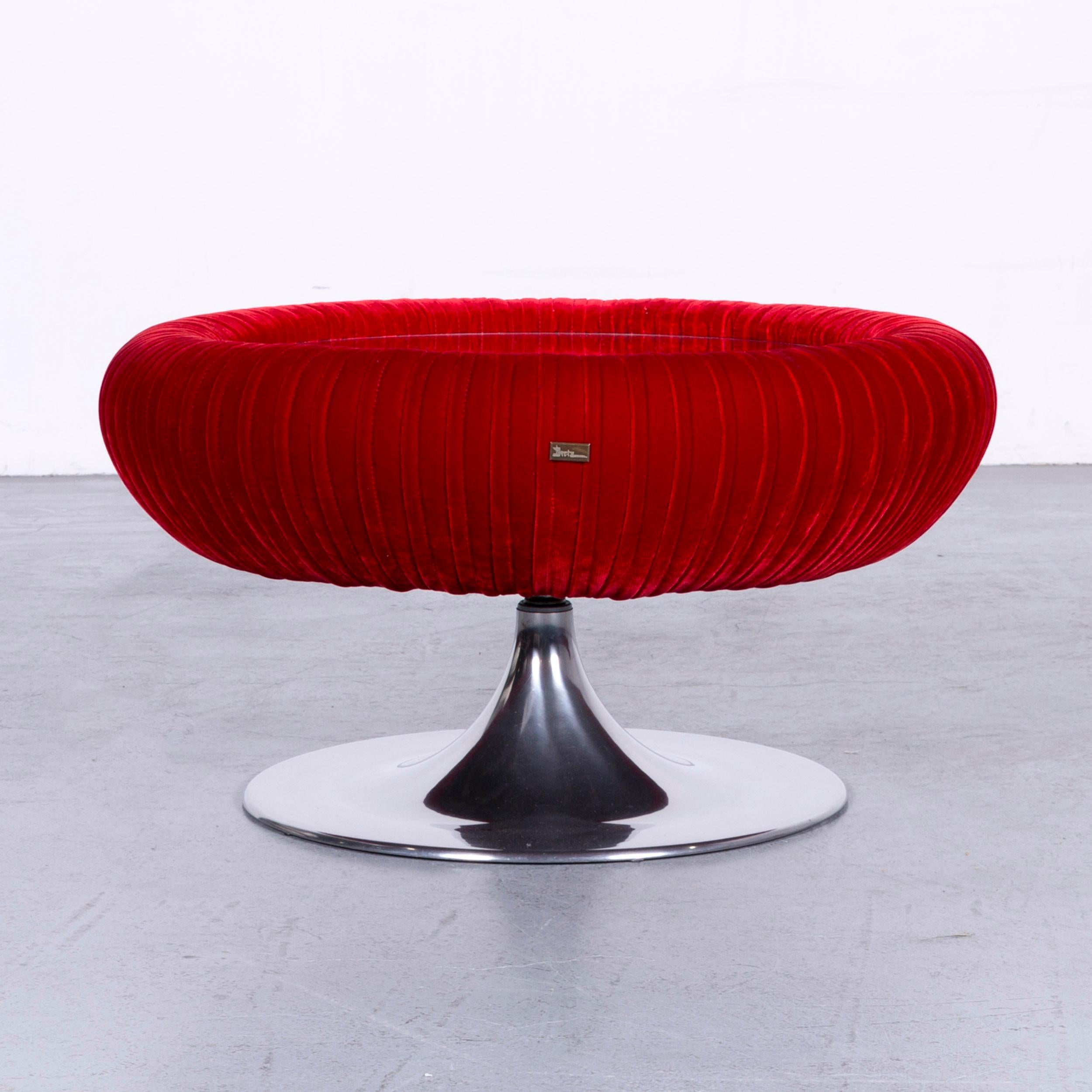 Bretz Highland Designer Fabric Sofa Footstool Set Red Corner Sofa Couch For Sale 12