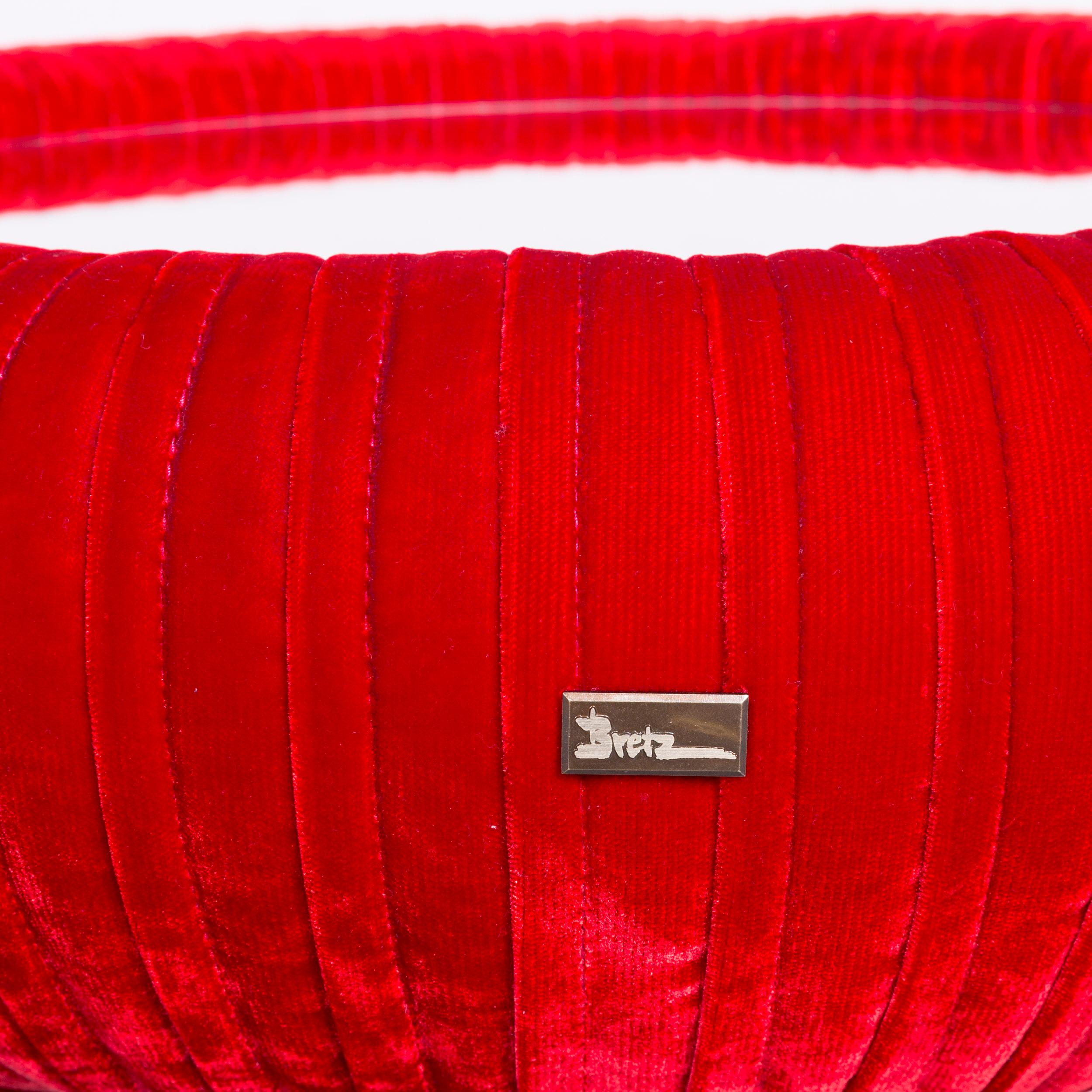 Bretz Highland Designer Fabric Sofa Footstool Set Red Corner Sofa Couch For Sale 13