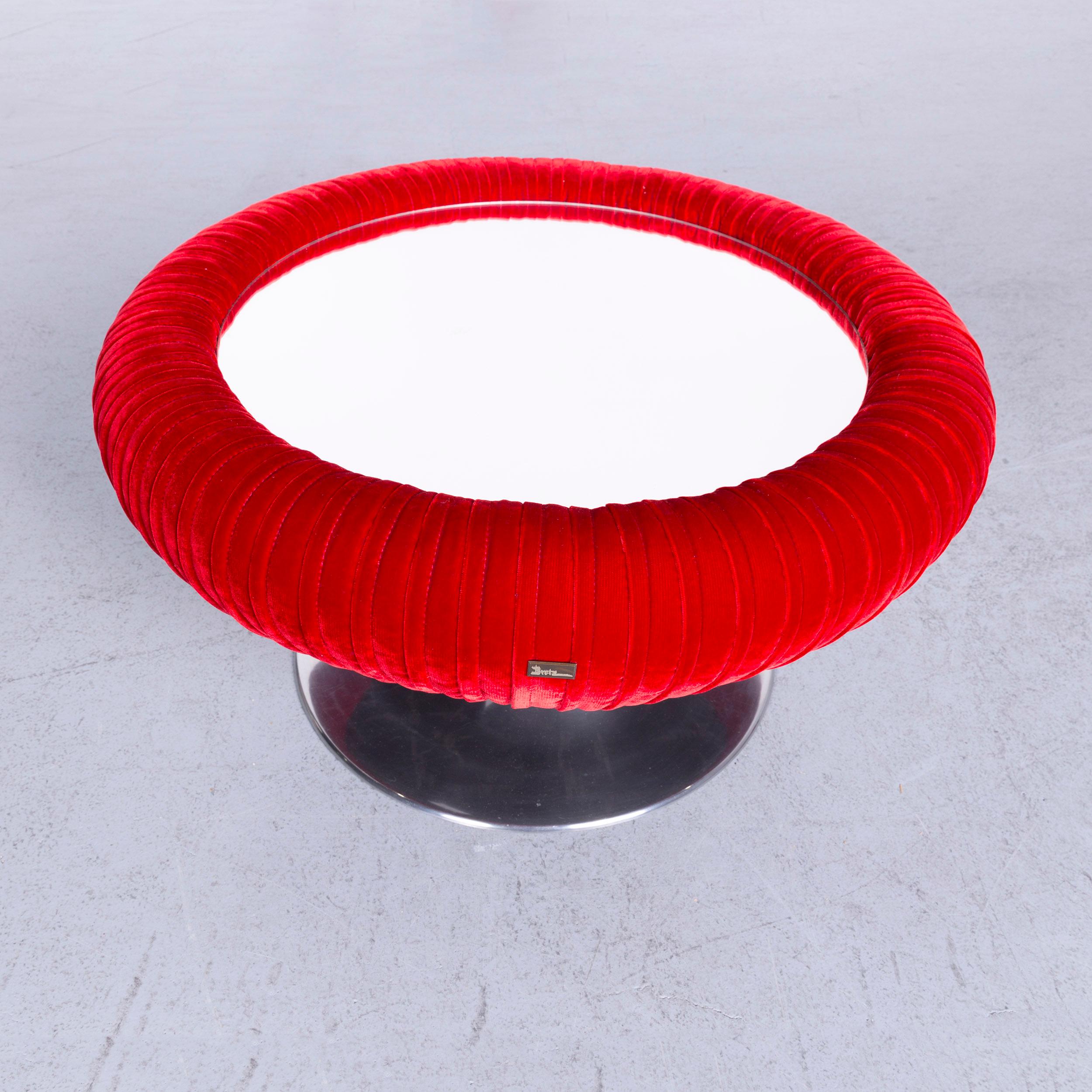 Bretz Highland Designer Fabric Sofa Footstool Set Red Corner Sofa Couch For Sale 15
