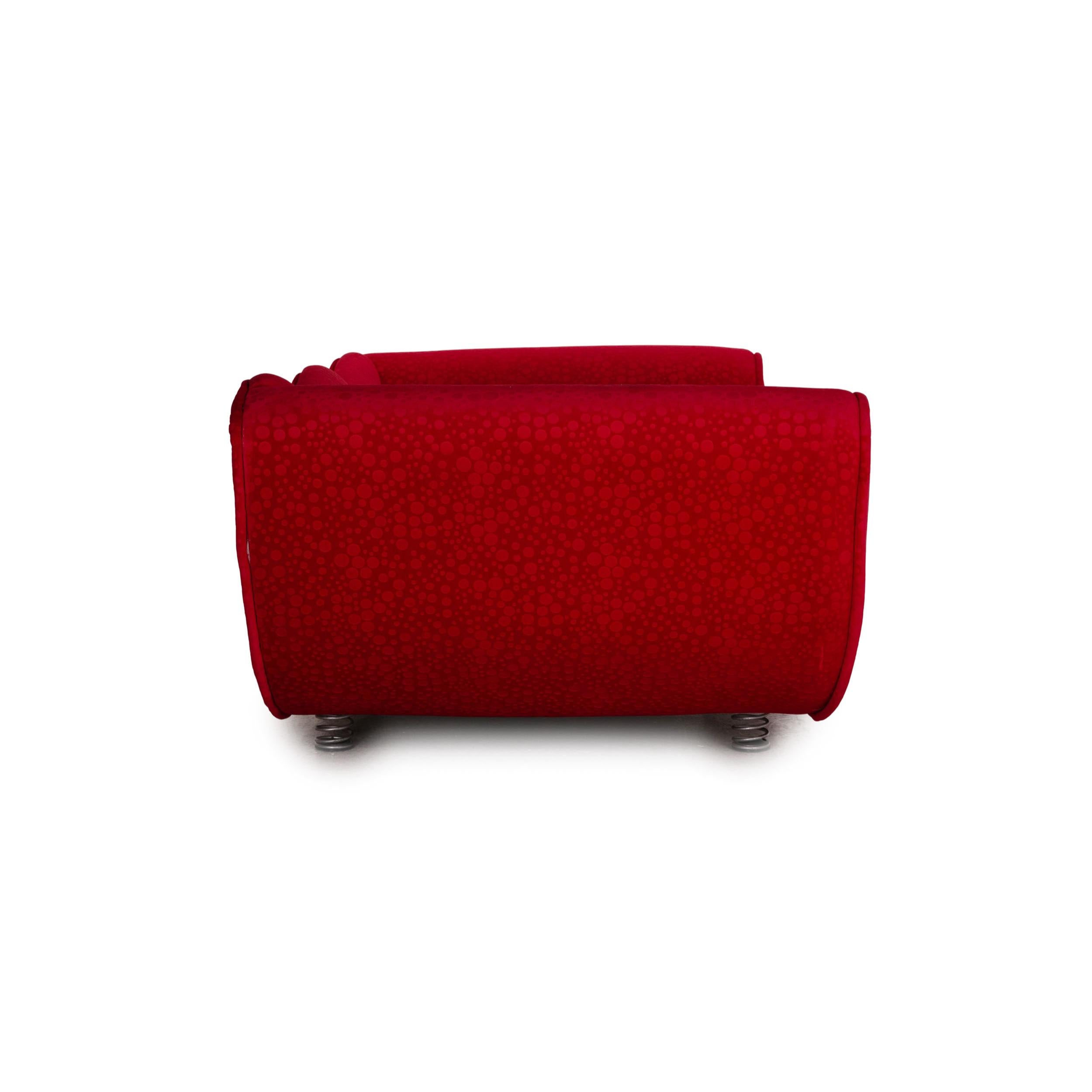 Contemporary Bretz Laola Hookipa Fabric Sofa Red Two-Seater Couch For Sale