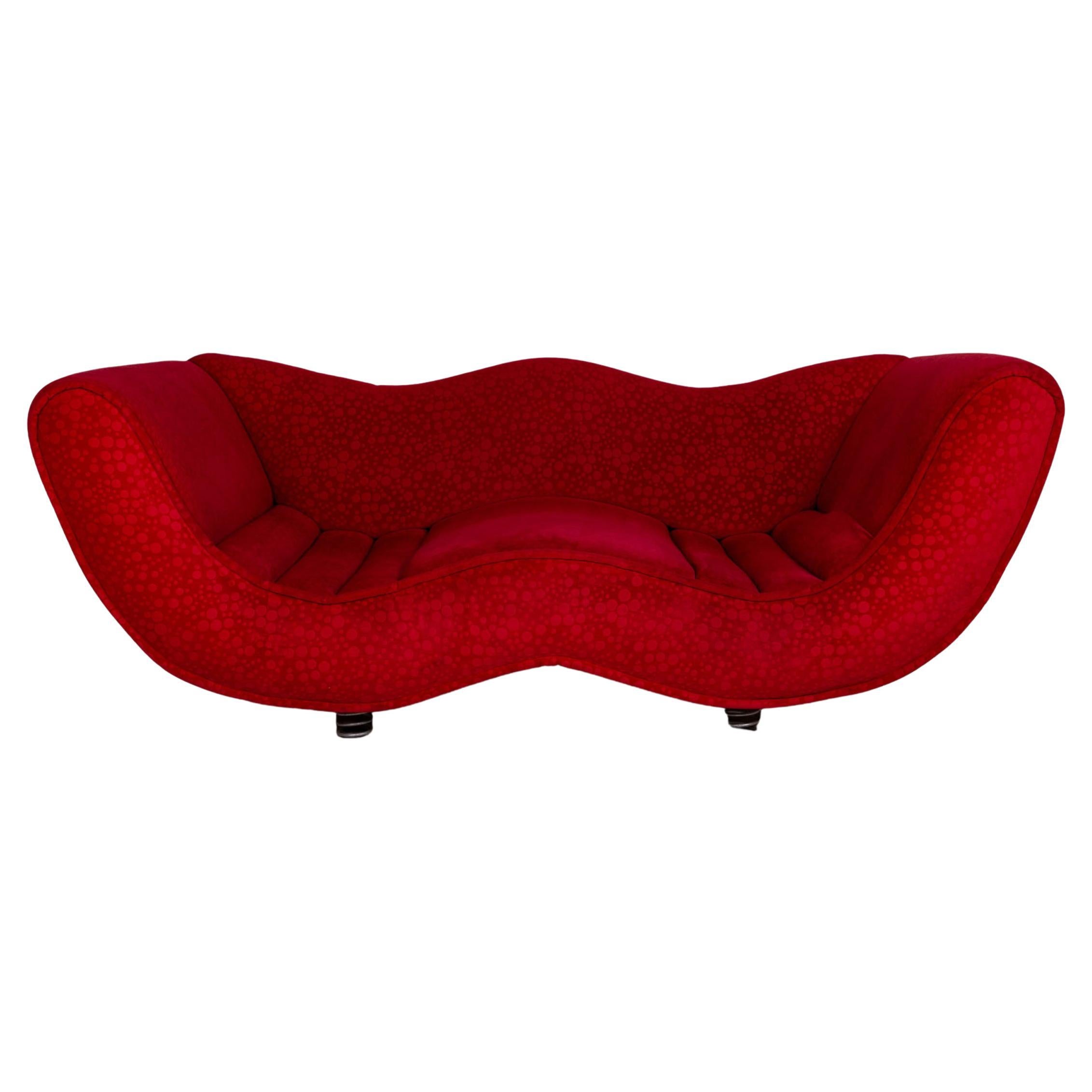 Bretz Laola Hookipa Fabric Sofa Red Two-Seater Couch
