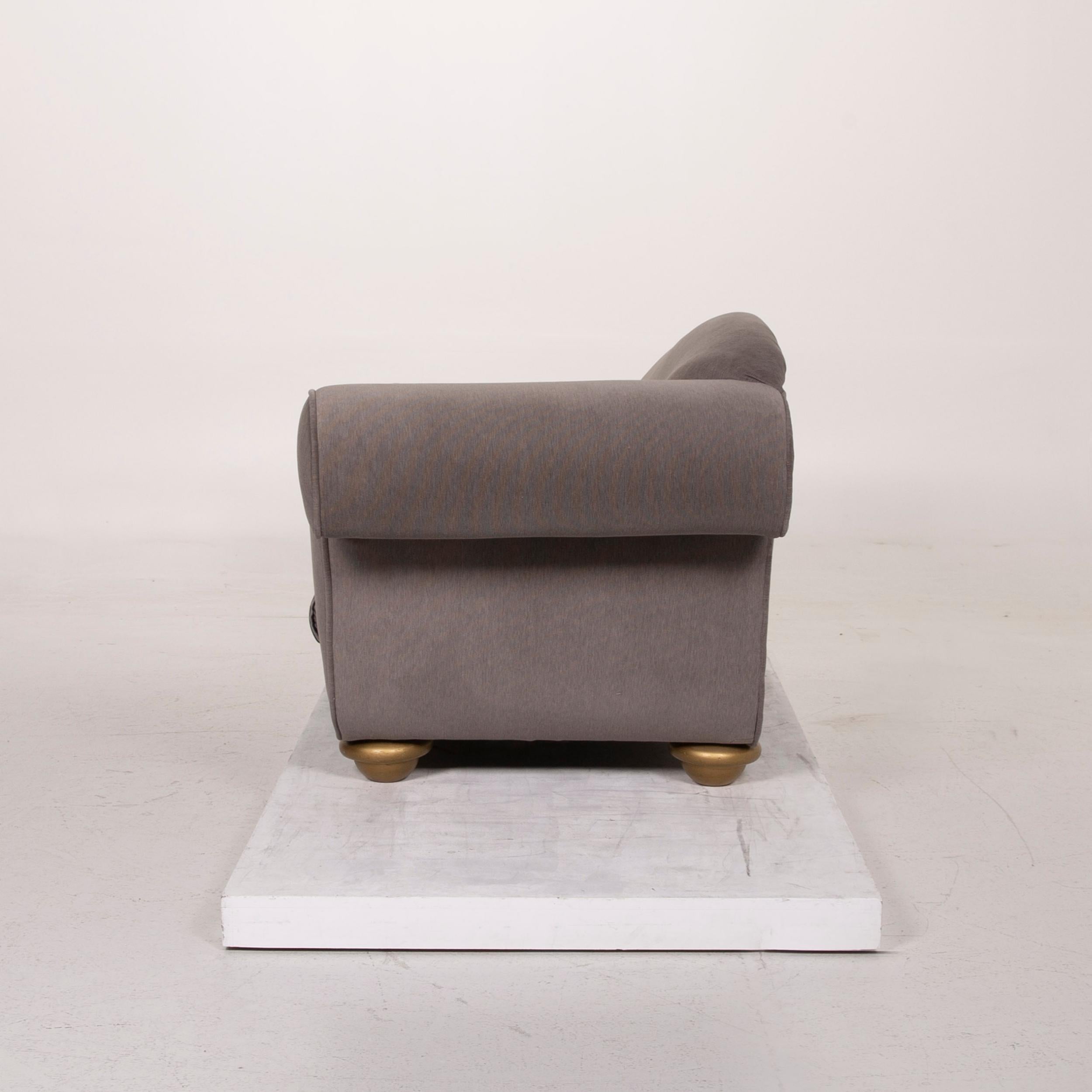Bretz Loulou Fabric Sofa Gray Two-Seat Velvet For Sale 4