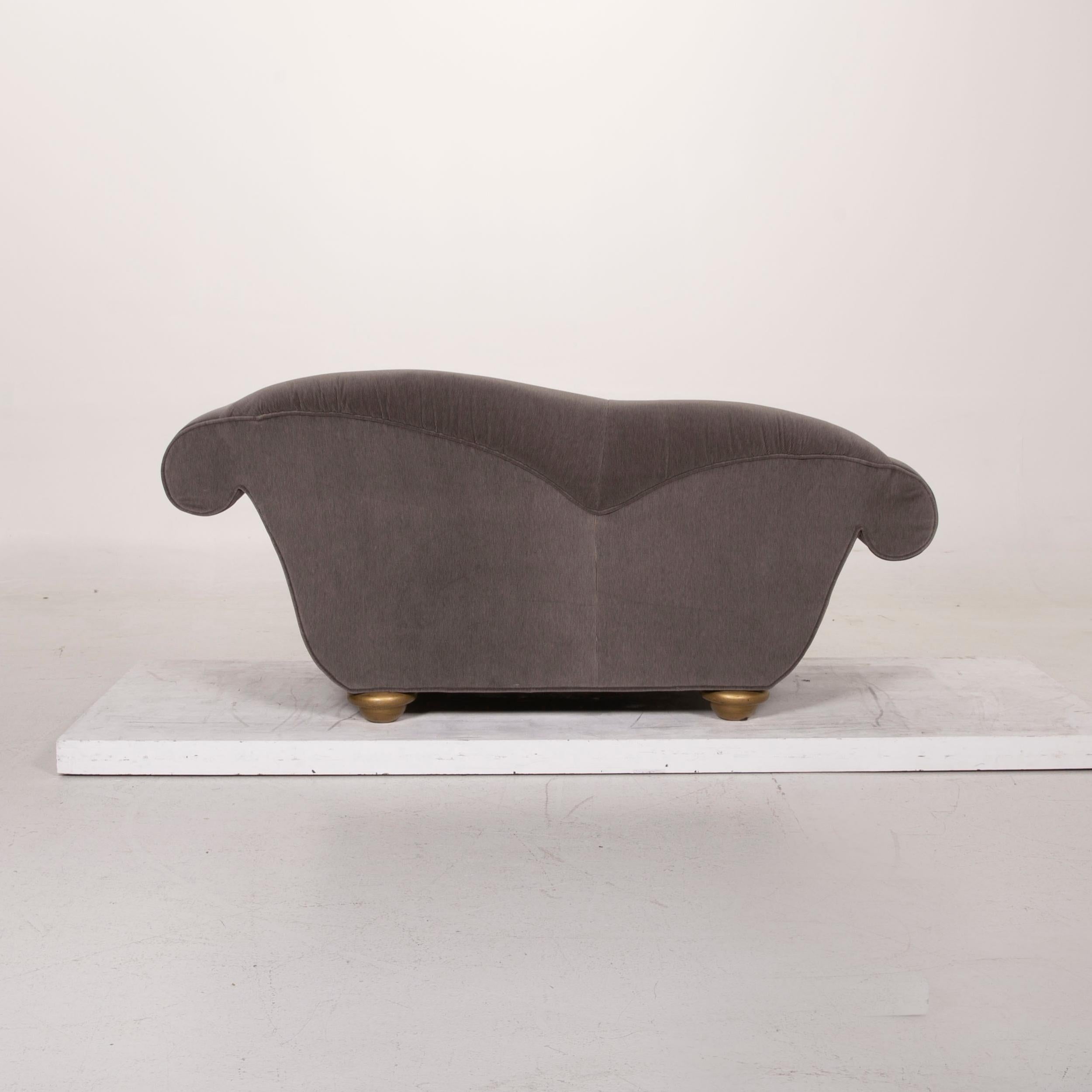 Bretz Loulou Fabric Sofa Gray Two-Seat Velvet For Sale 3