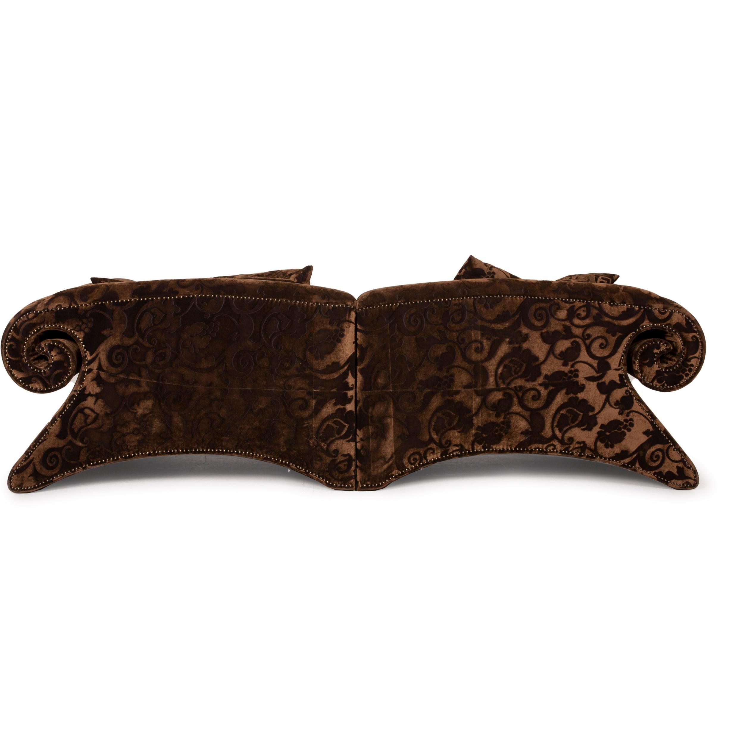 Bretz Mammut Fabric Sofa Brown Three-Seater Velvet 3