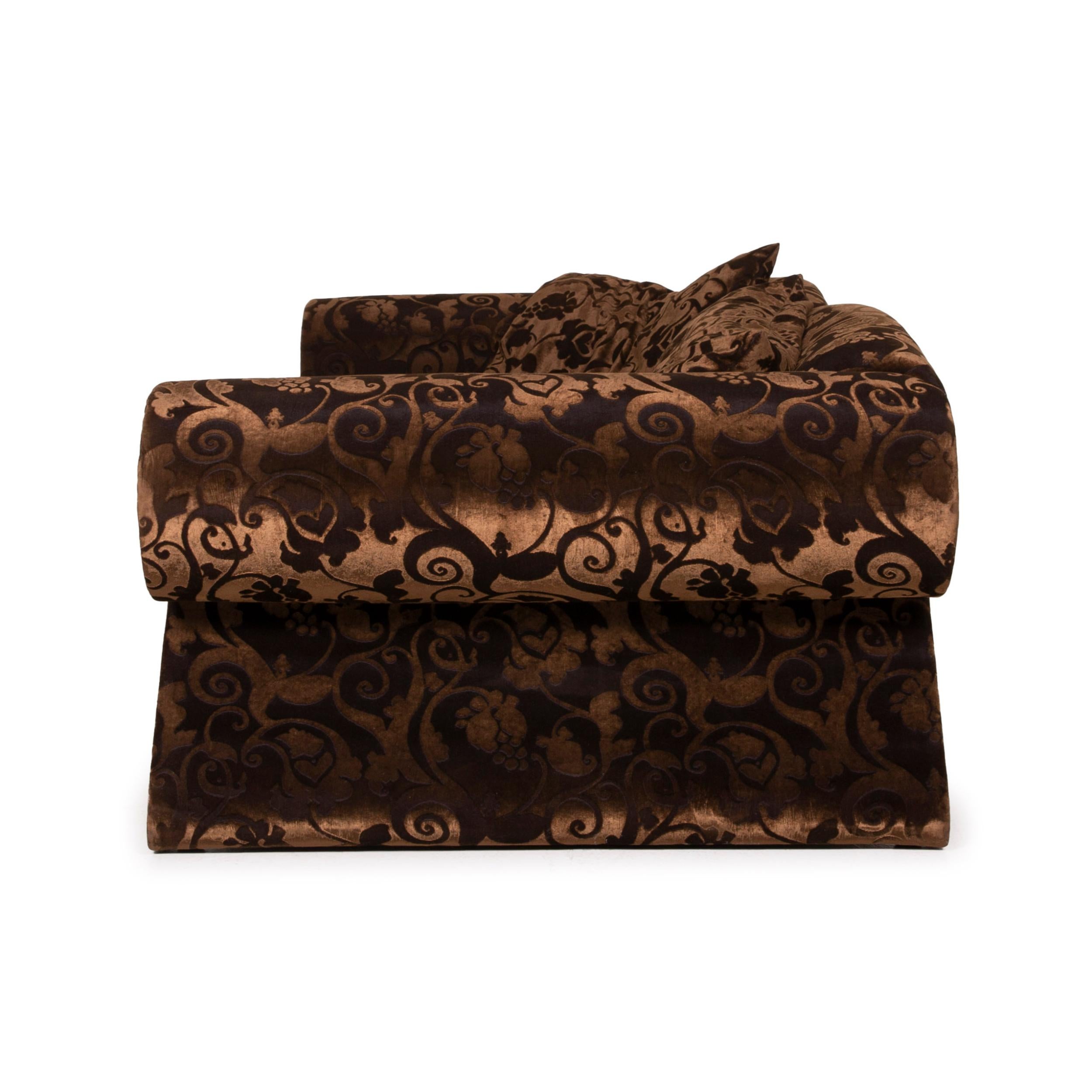 Bretz Mammut Fabric Sofa Brown Three-Seater Velvet 4