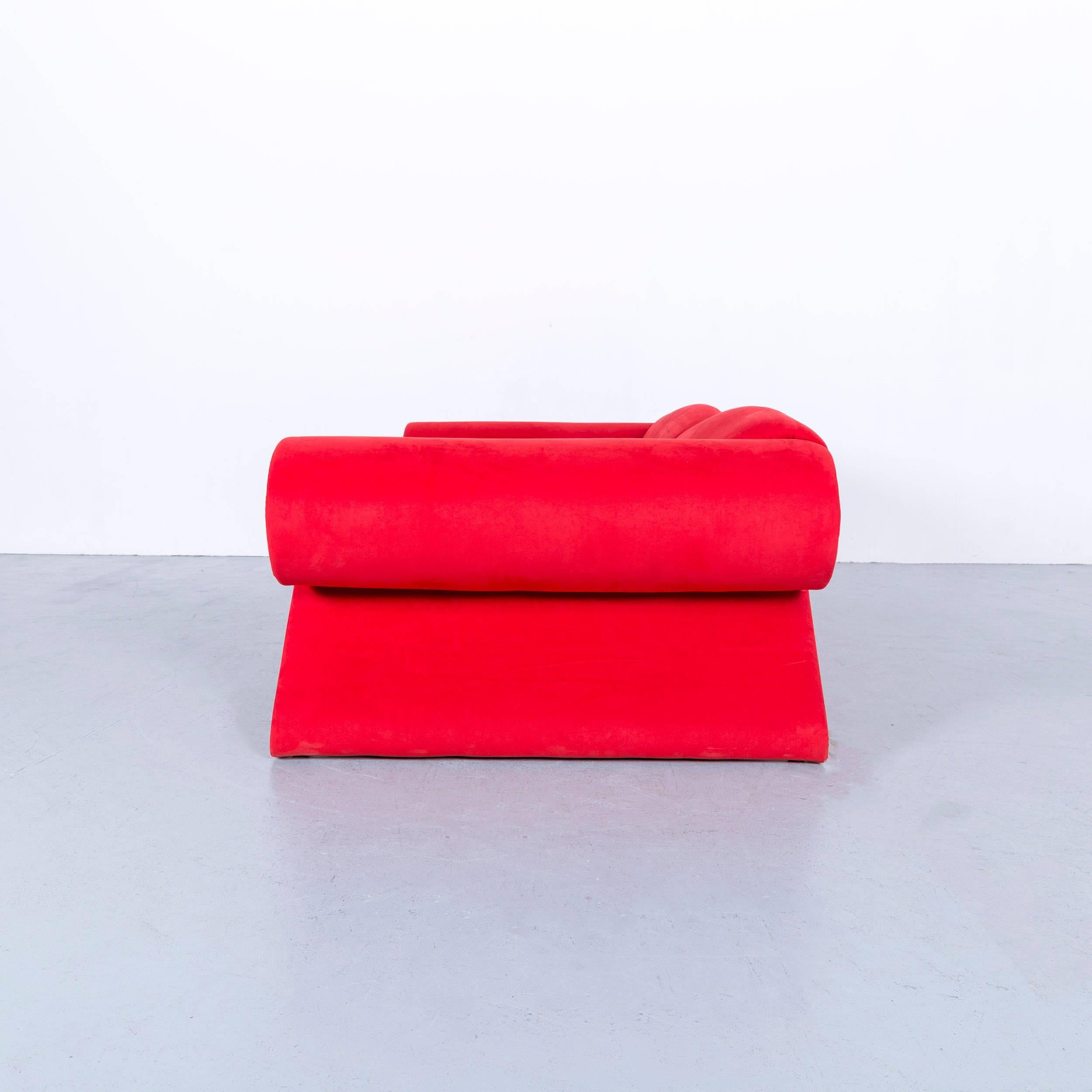 Bretz Mammut Fabric Sofa Red Three-Seat Couch 5