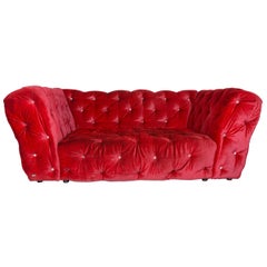 Canapé à trois places Bretz en tissu Marilyn Designer en rouge