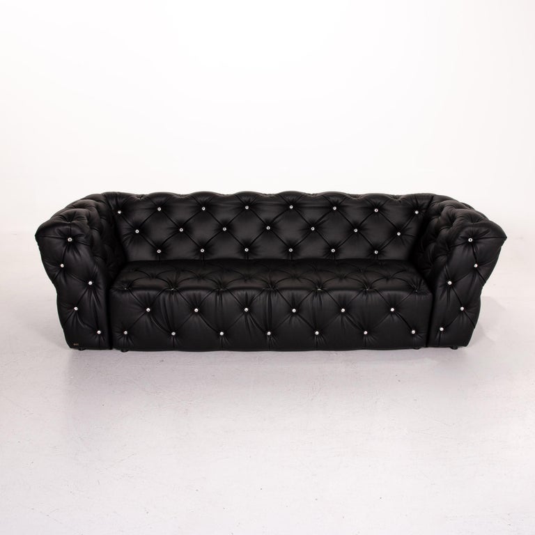 Bretz Marilyn Leather Sofa Black Three Seater Couch at 1stDibs | bretz  marilyn sofa
