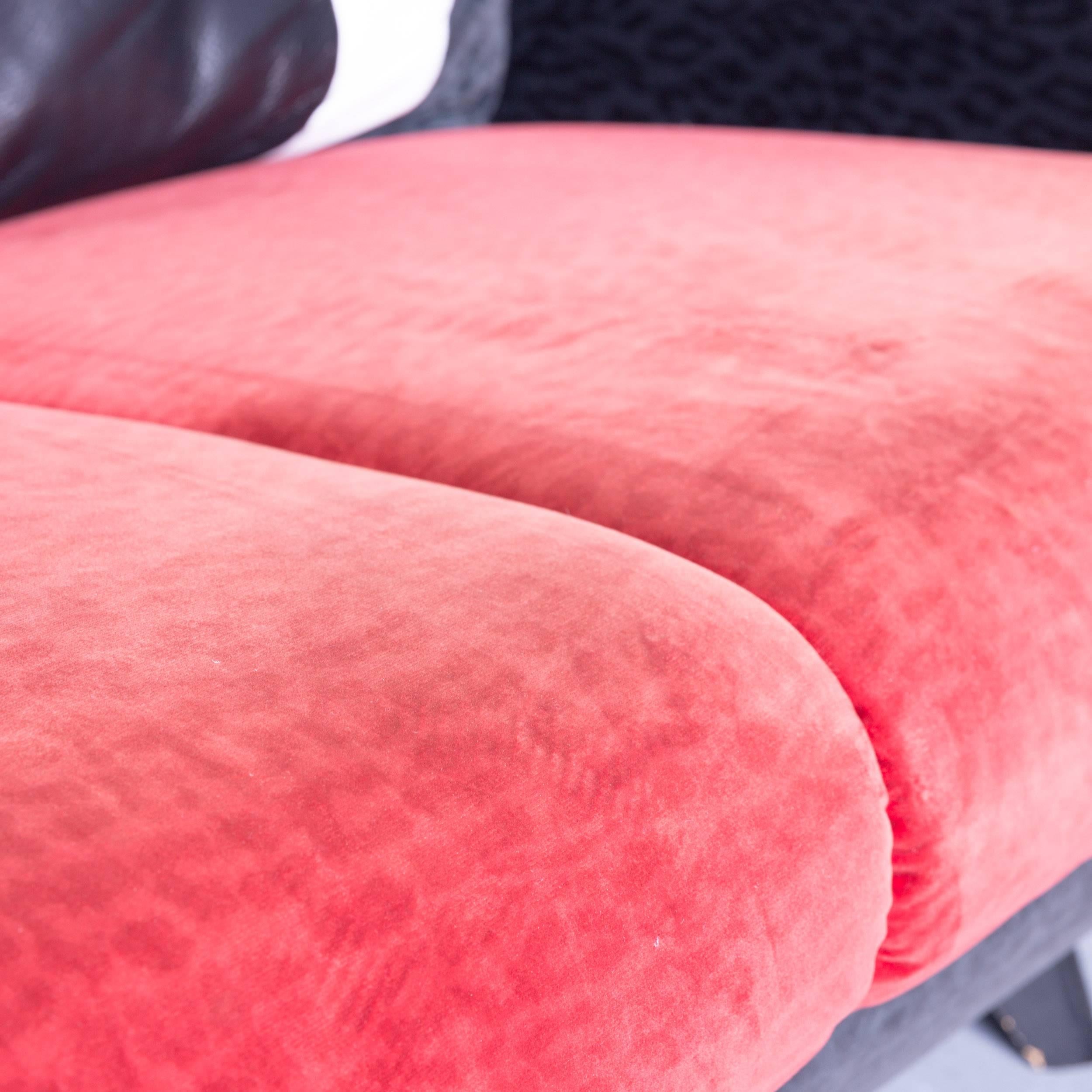 Black colored original Bretz fabric designer sofa, in an elegant design, made for pure comfort and style.