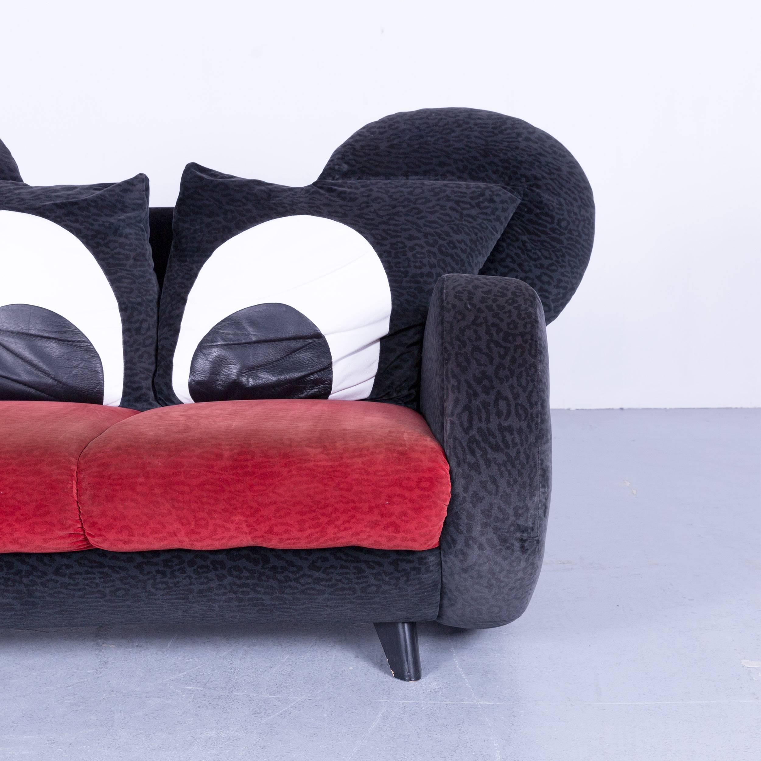 Bretz Mickey Mouse Kids Designer Sofa Fabric Black In Fair Condition In Cologne, DE