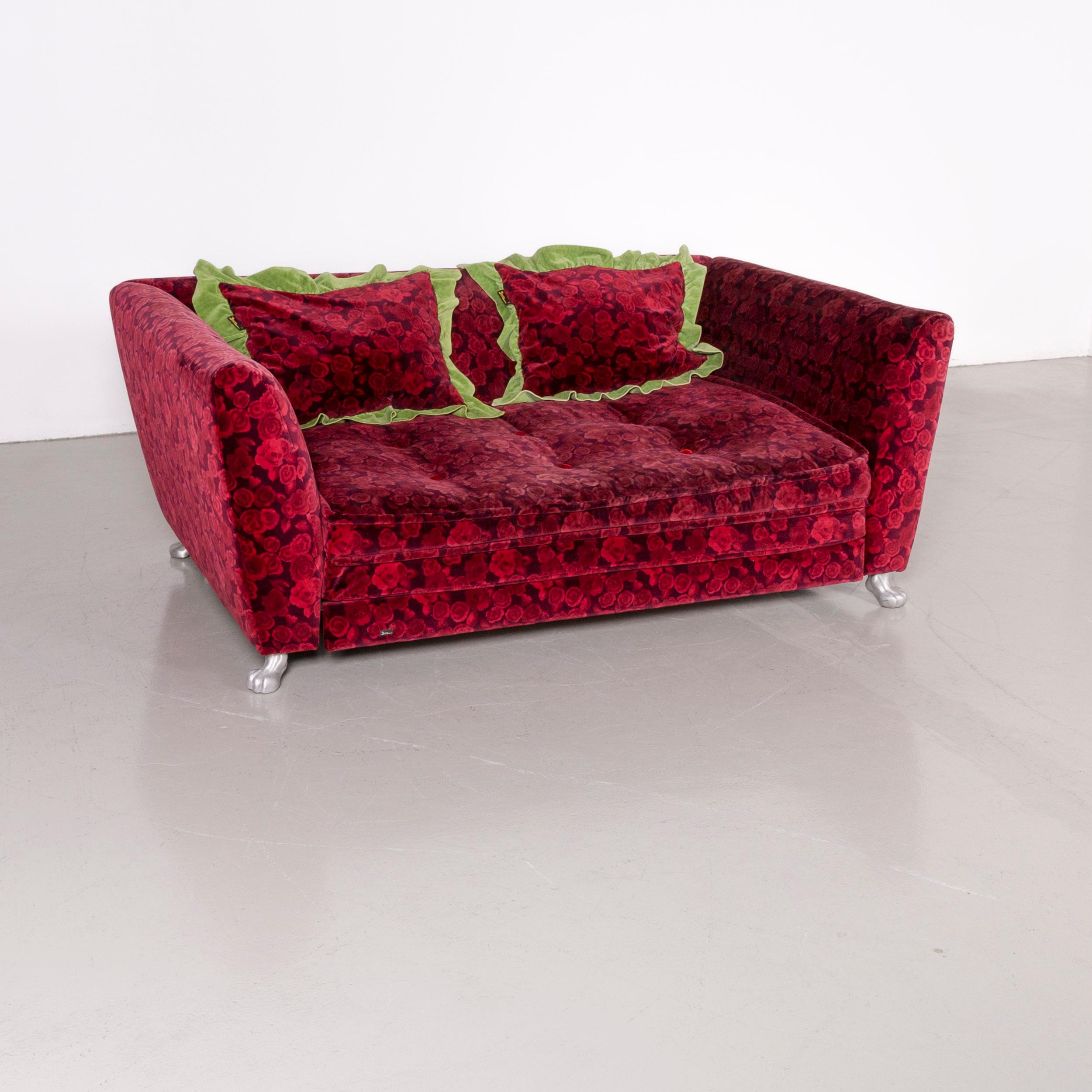 Bretz monster fabric sofa red three-seat couch function sofa.