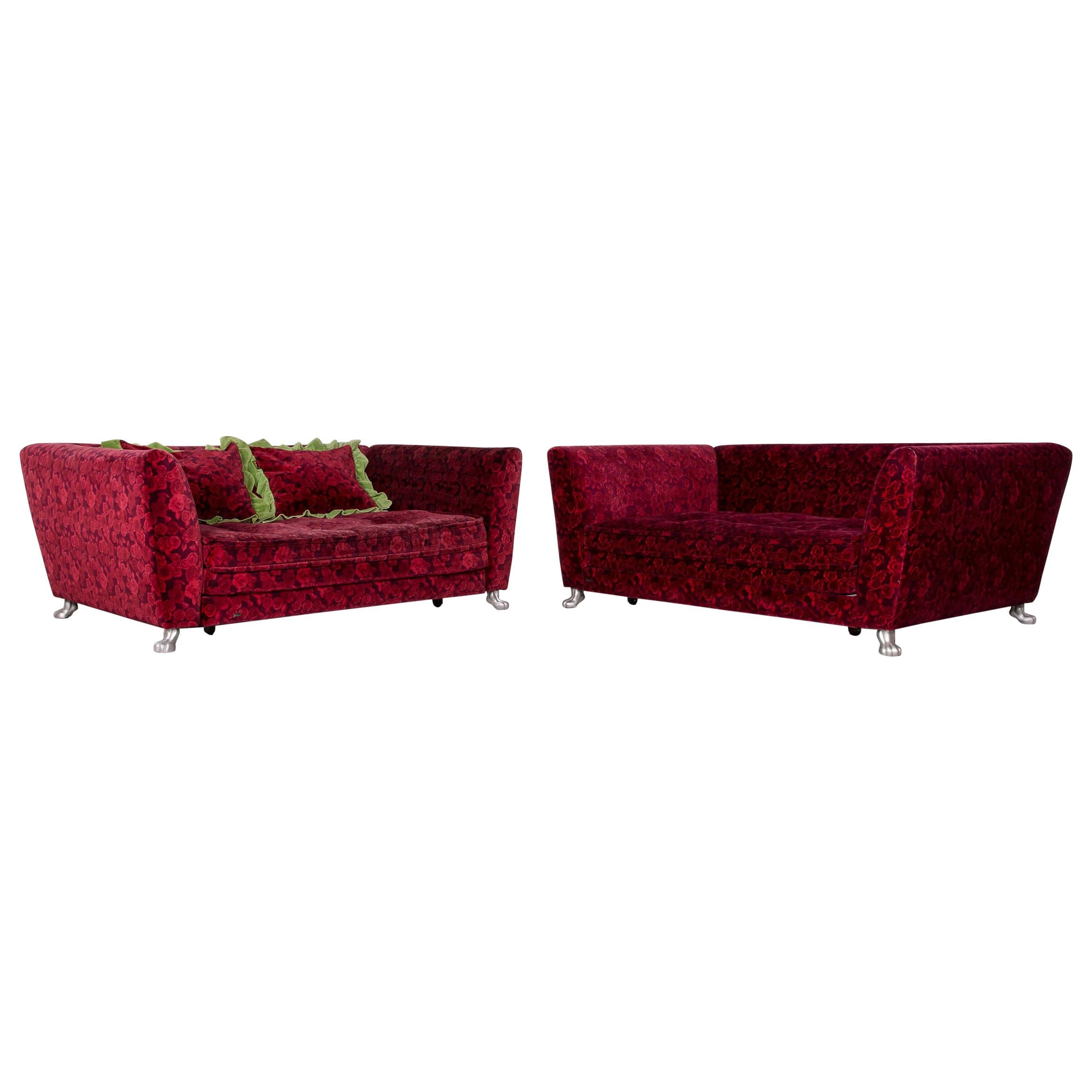 Bretz Monster Fabric Sofa Red Three-Seat Couch Function Sofa Set For Sale